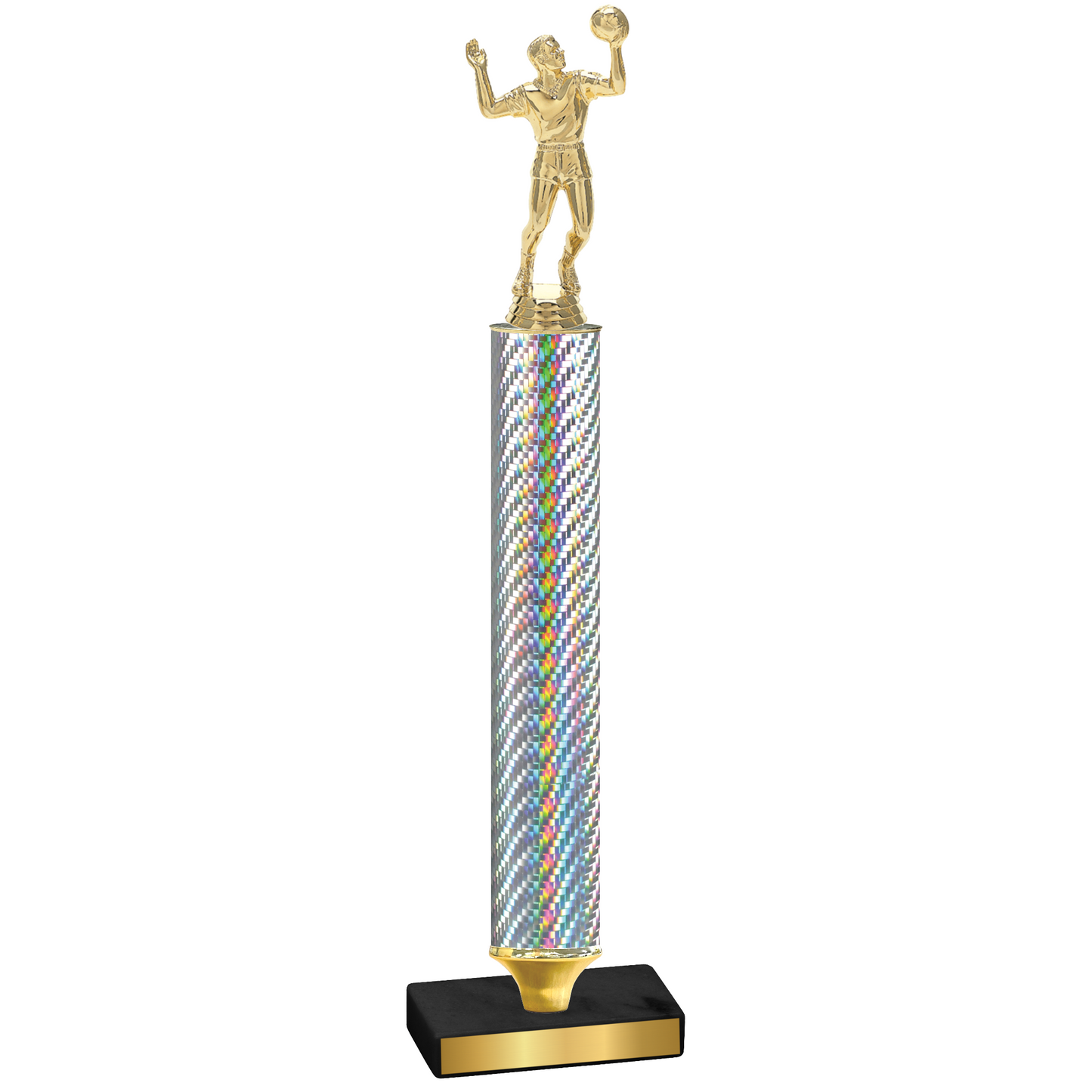 Value Silver Carbon Fiber Volleyball Trophy