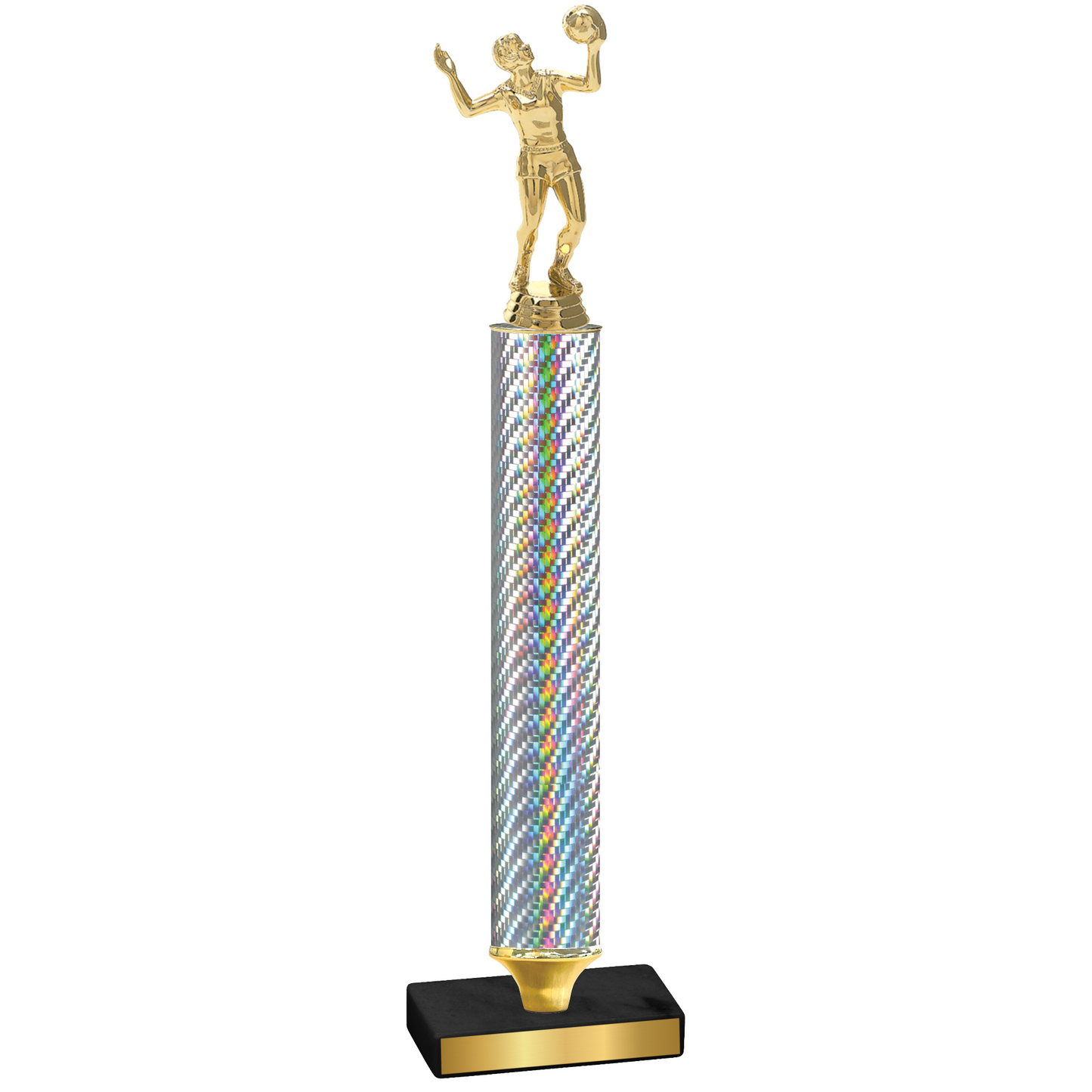 Value Silver Carbon Fiber Volleyball Trophy