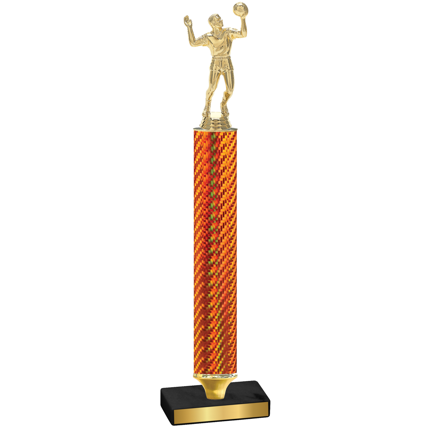 Value Orange Carbon Fiber Volleyball Trophy