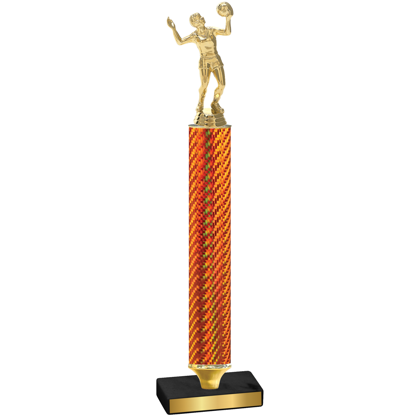 Value Orange Carbon Fiber Volleyball Trophy