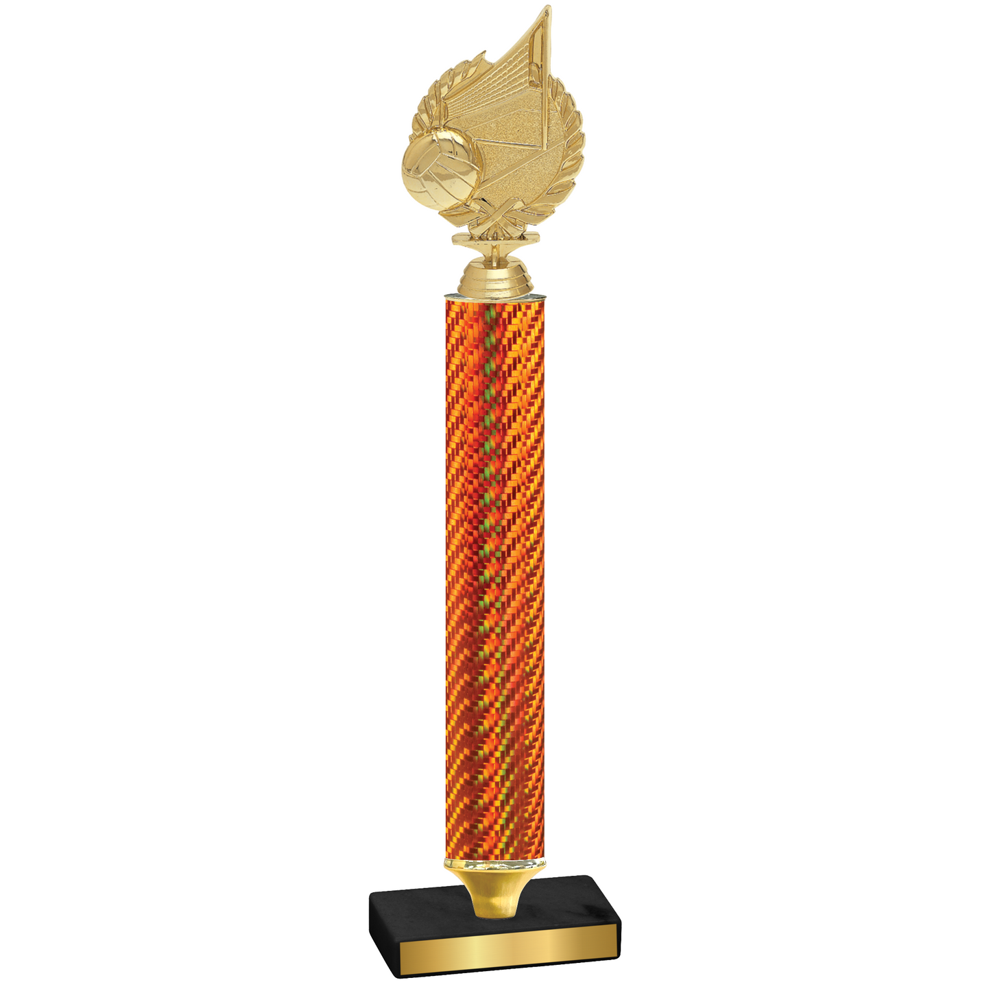 Value Orange Carbon Fiber Volleyball Trophy