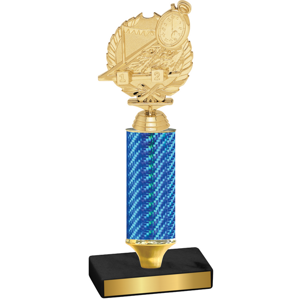 Value Blue Carbon Fiber Swimming Trophy