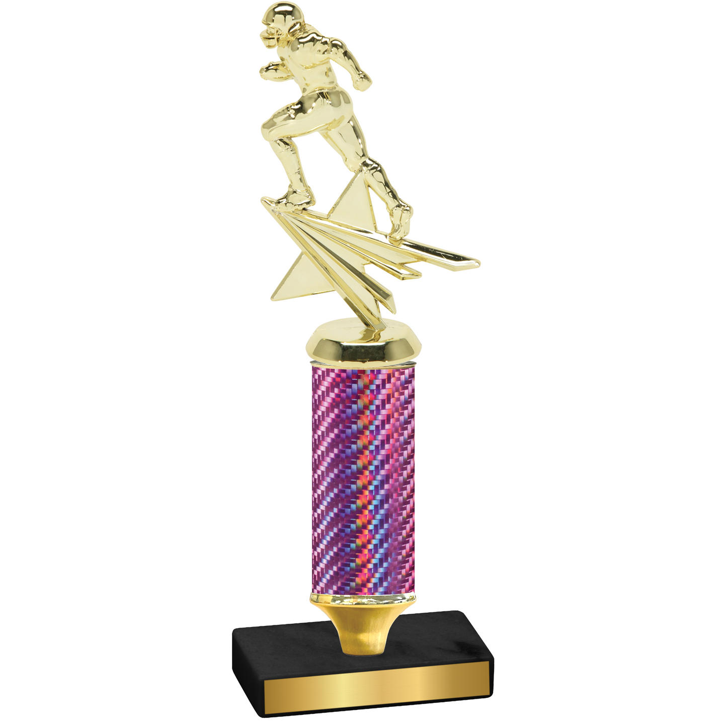 Value Pink Carbon Fiber Football Trophy