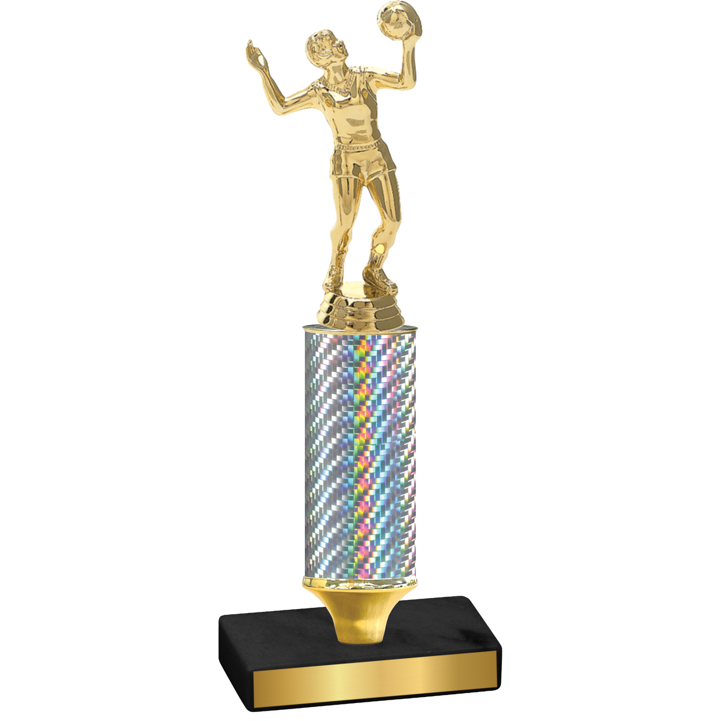 Value Silver Carbon Fiber Volleyball Trophy