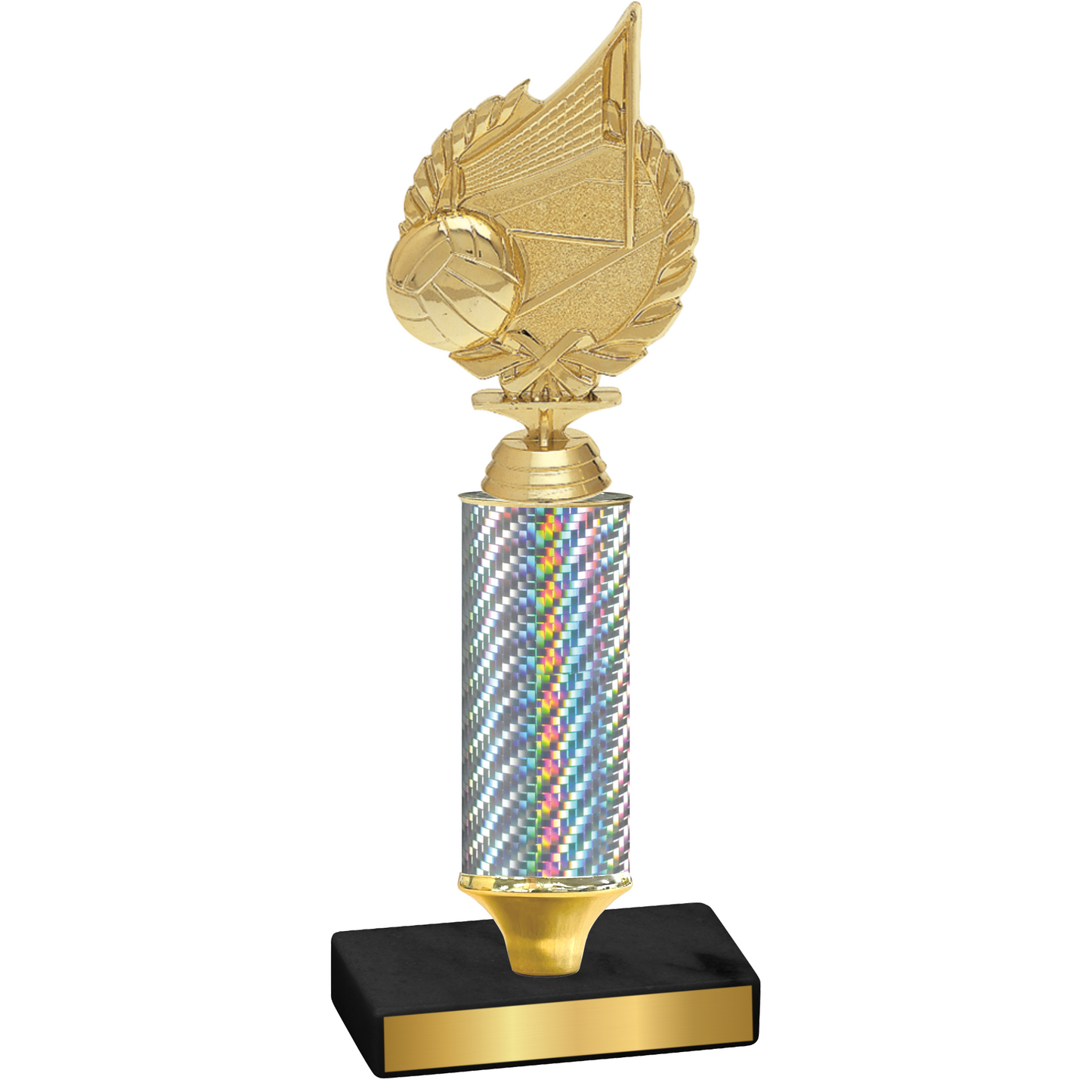 Value Silver Carbon Fiber Volleyball Trophy