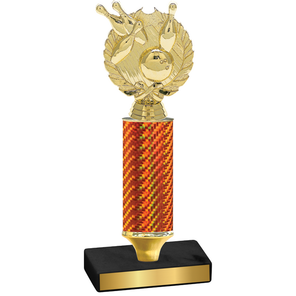Value Orange Carbon Fiber Bowling Trophy