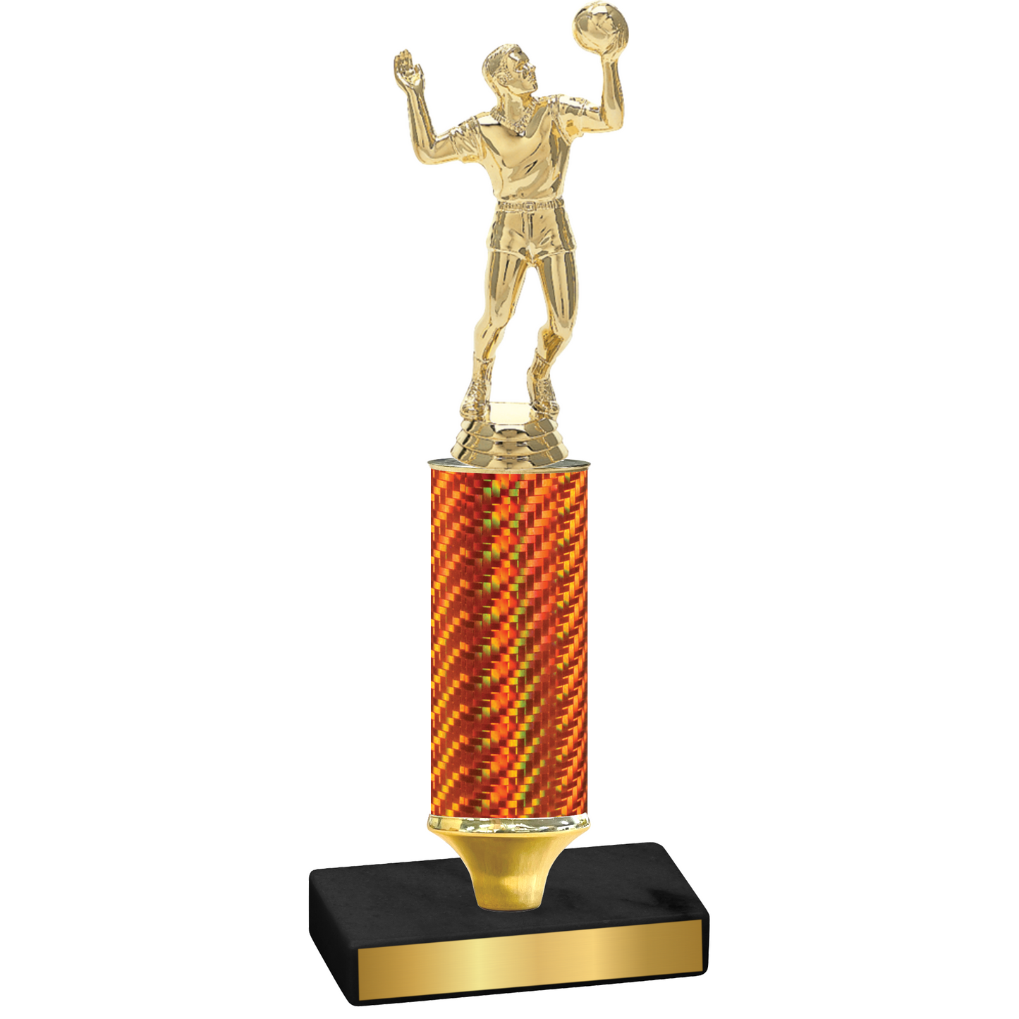 Value Orange Carbon Fiber Volleyball Trophy