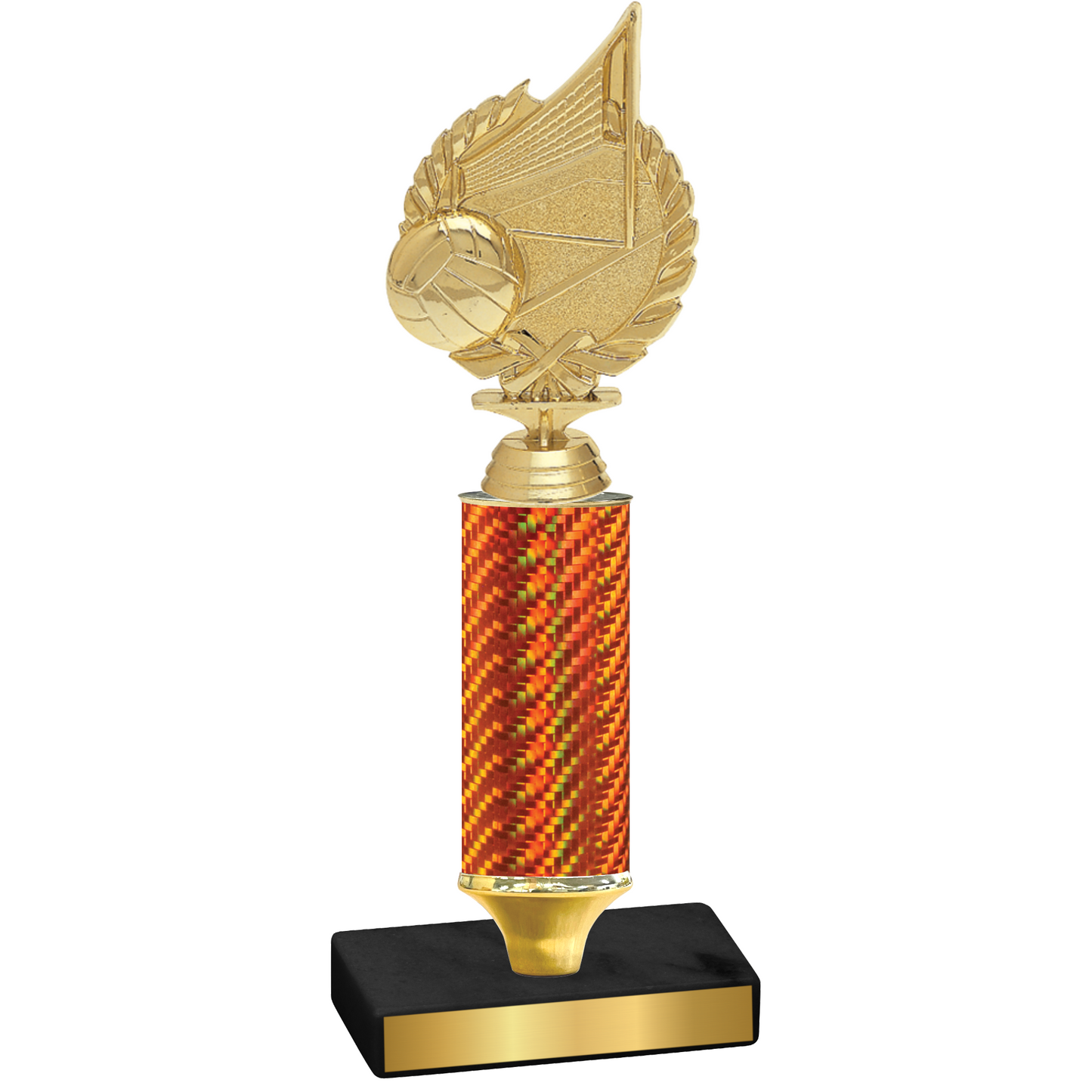 Value Orange Carbon Fiber Volleyball Trophy