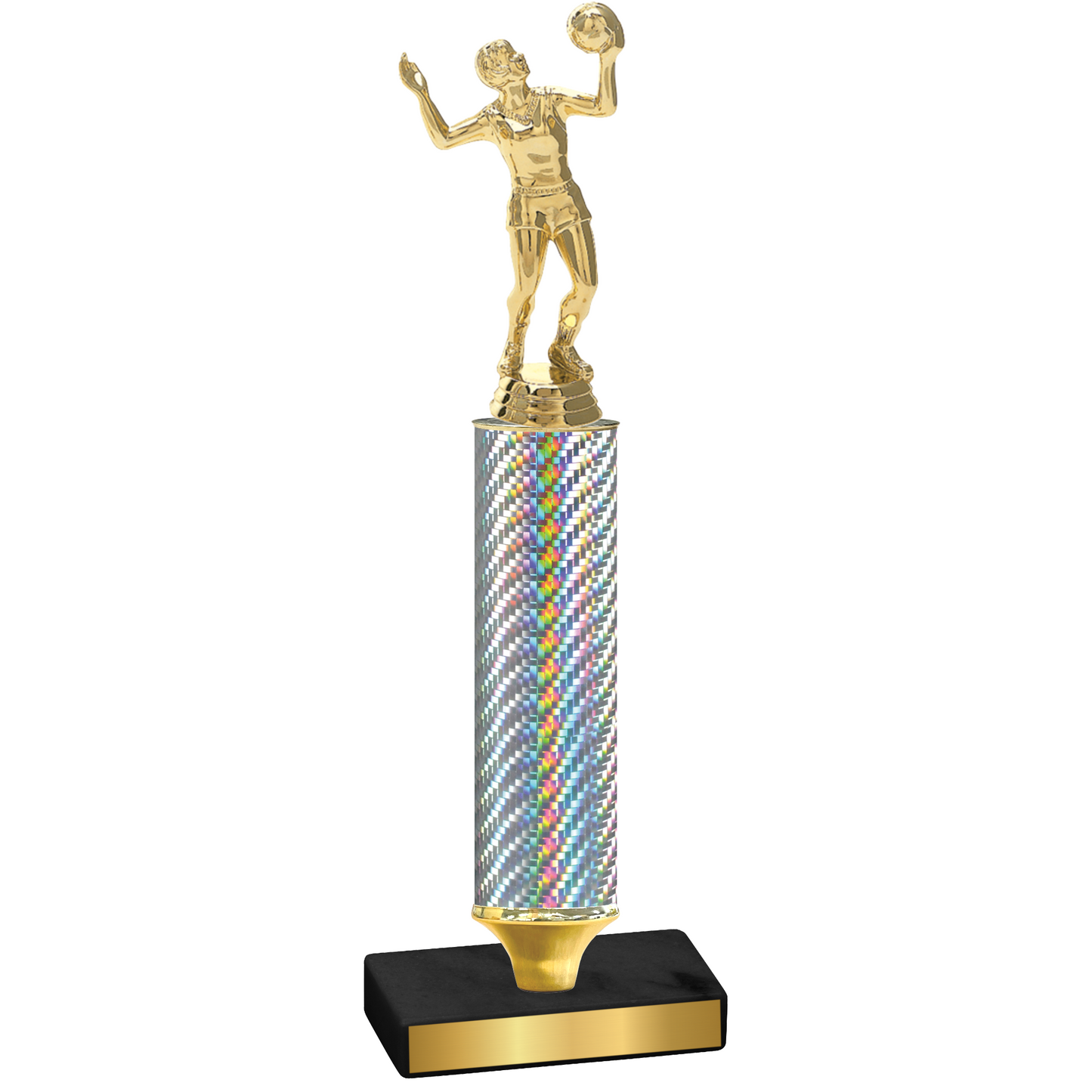Value Silver Carbon Fiber Volleyball Trophy