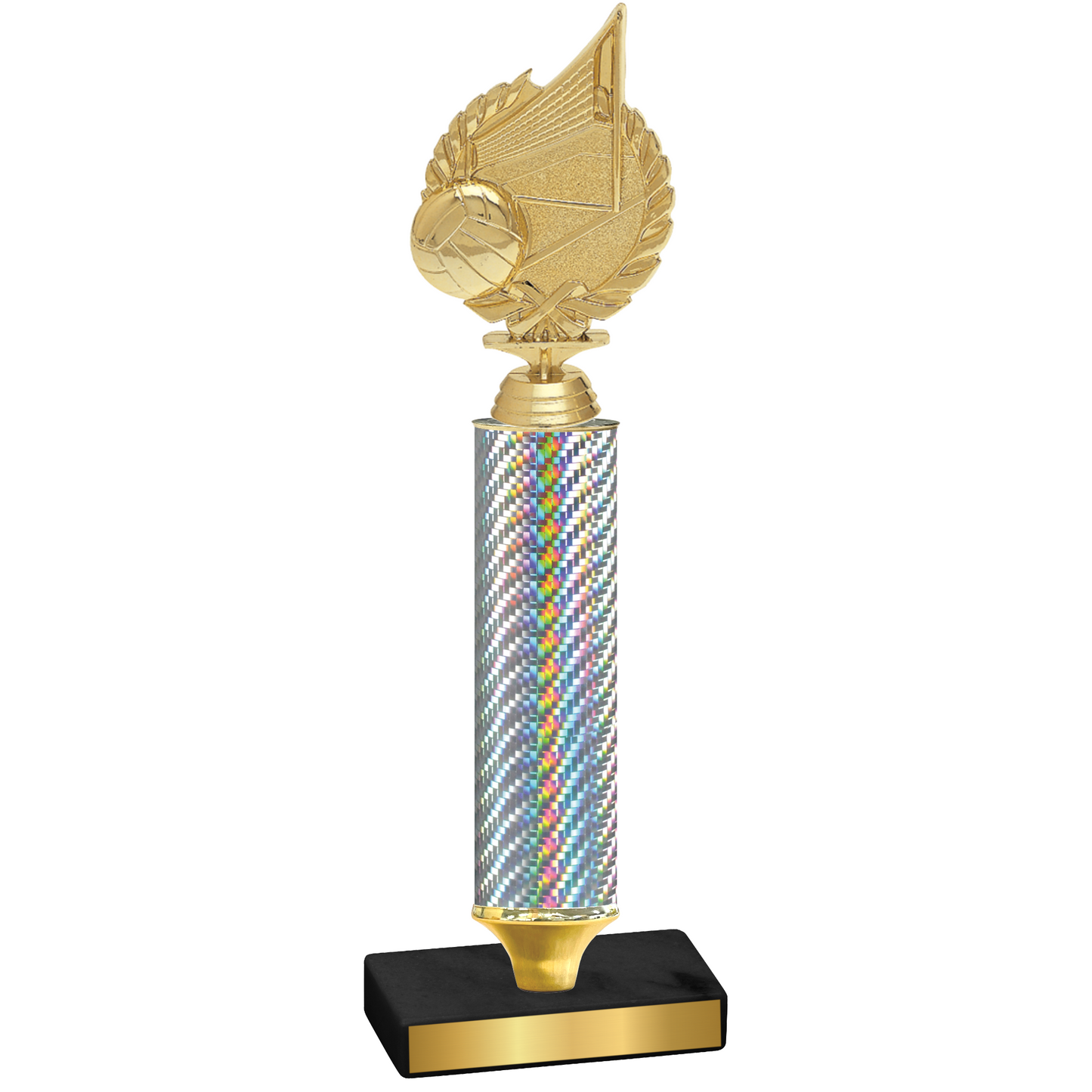 Value Silver Carbon Fiber Volleyball Trophy