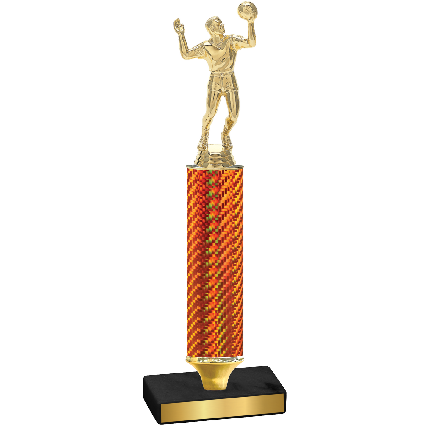 Value Orange Carbon Fiber Volleyball Trophy