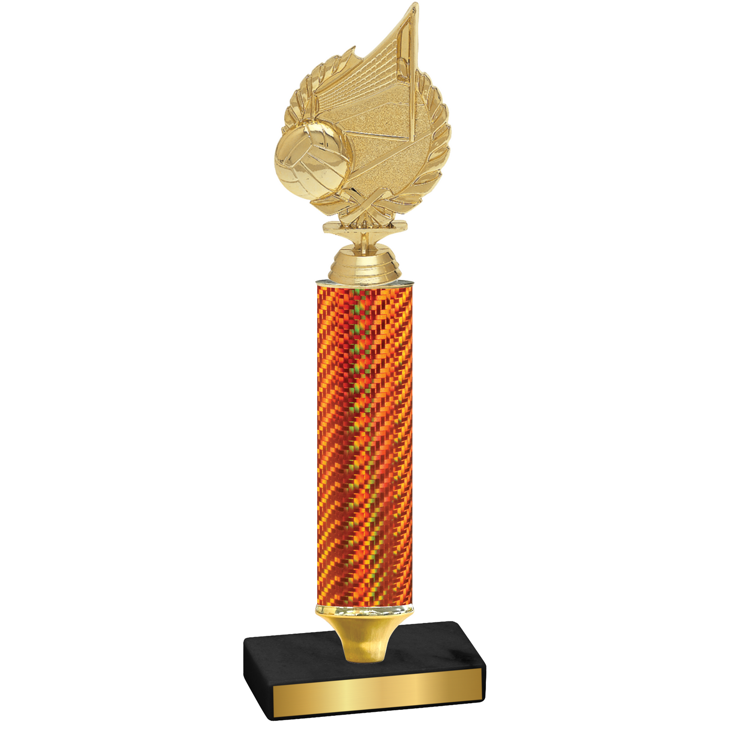 Value Orange Carbon Fiber Volleyball Trophy
