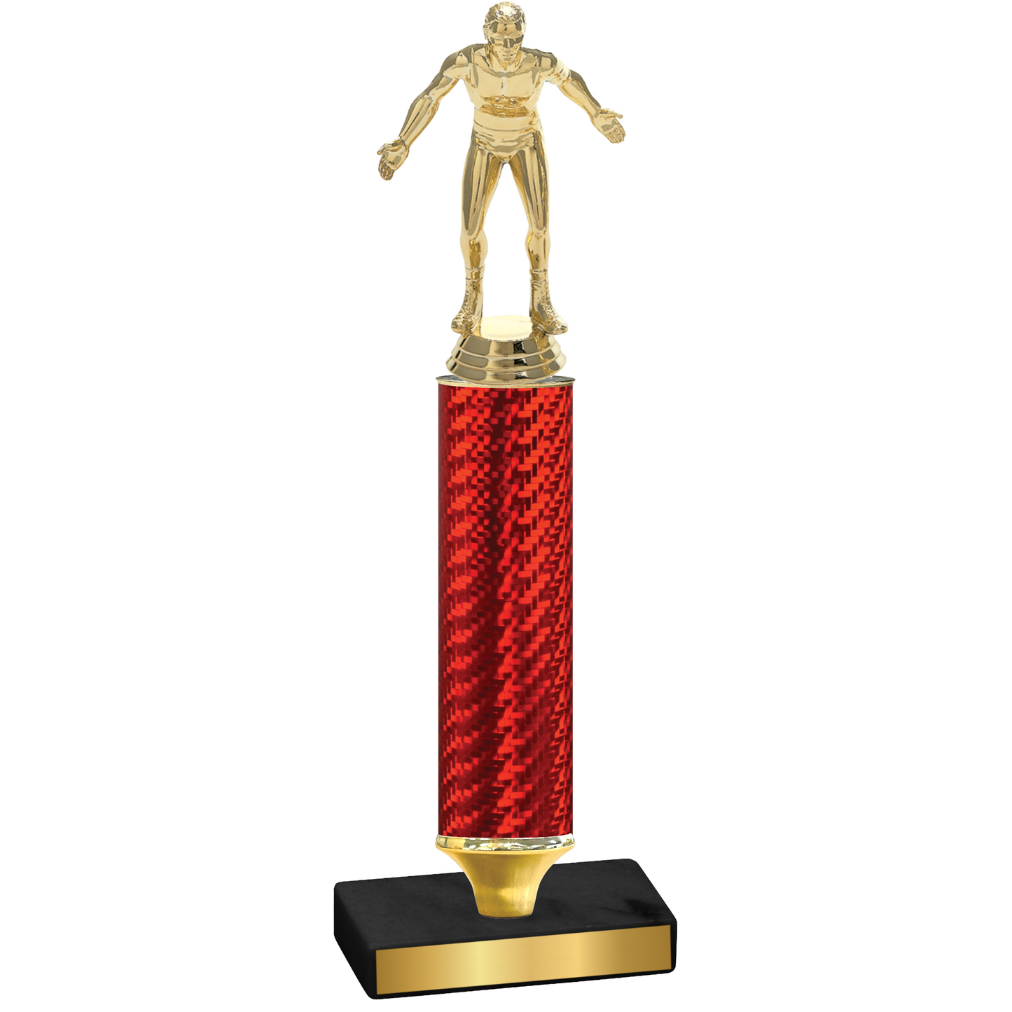 Value Red Carbon Fiber Wrestling Trophy
