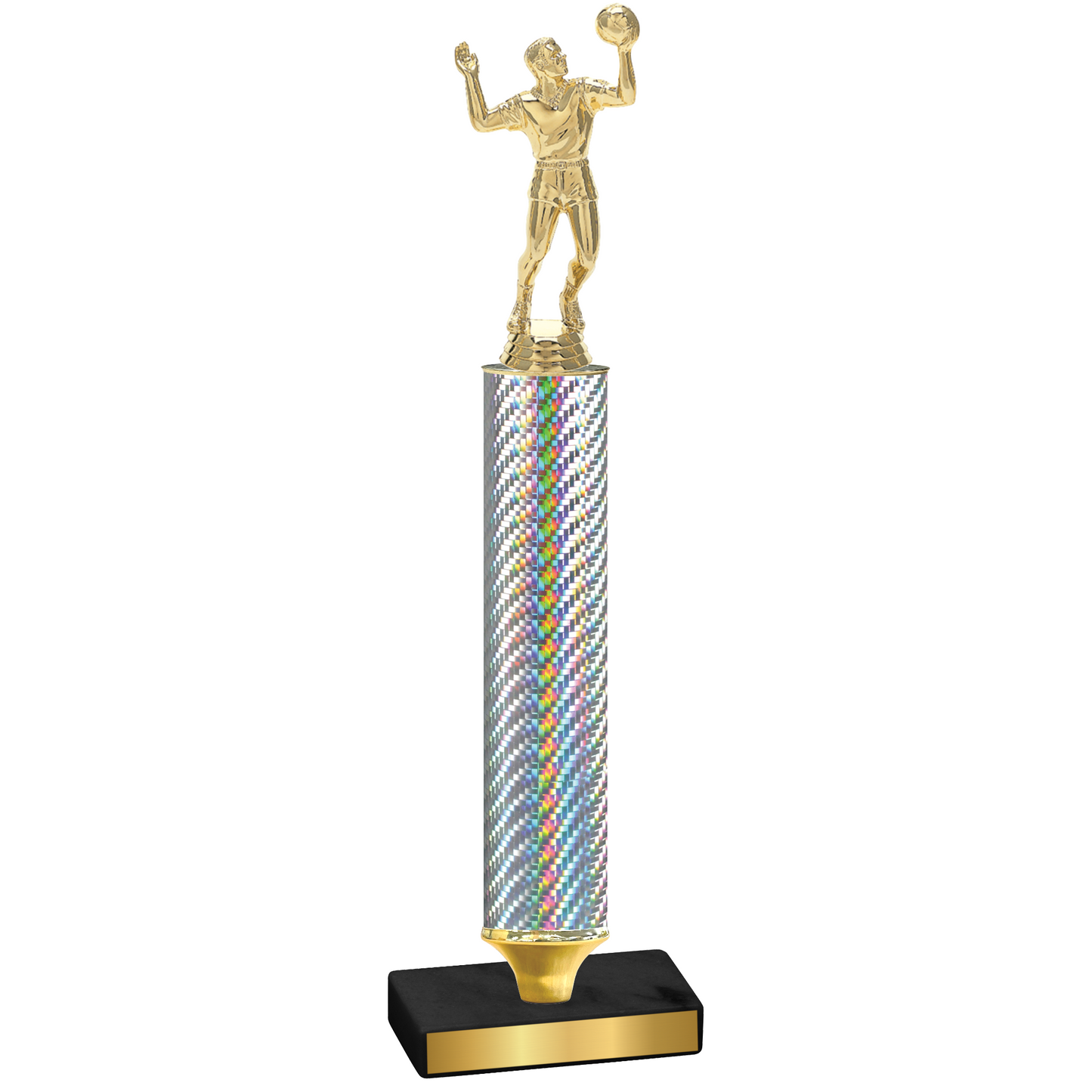 Value Silver Carbon Fiber Volleyball Trophy