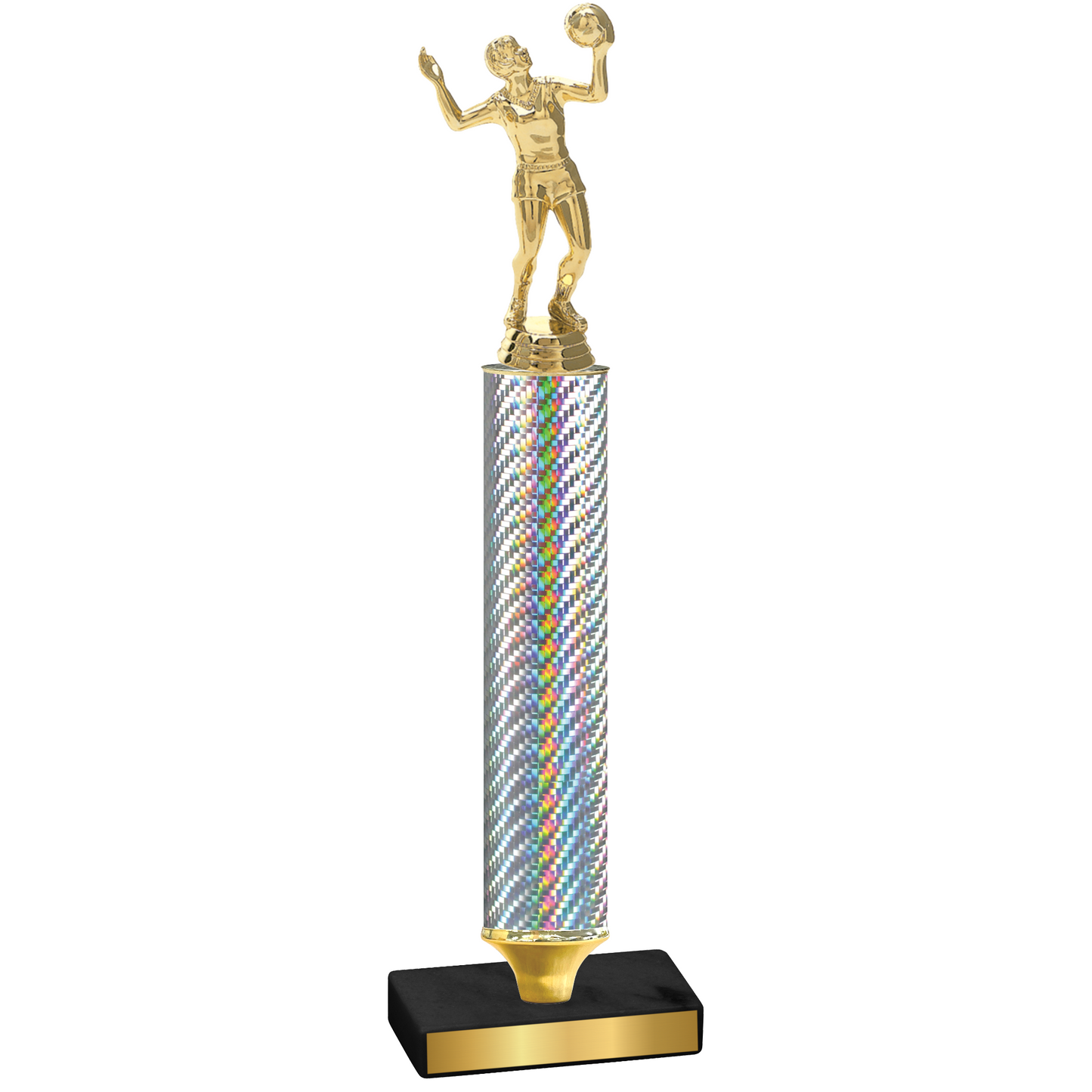 Value Silver Carbon Fiber Volleyball Trophy