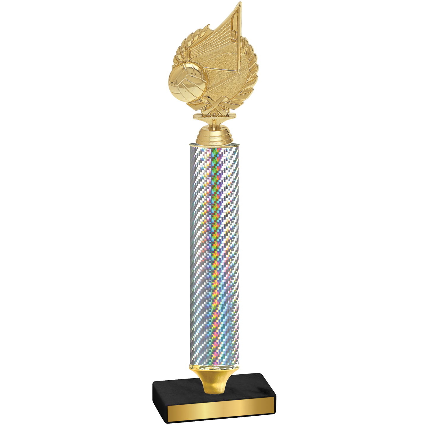 Value Silver Carbon Fiber Volleyball Trophy