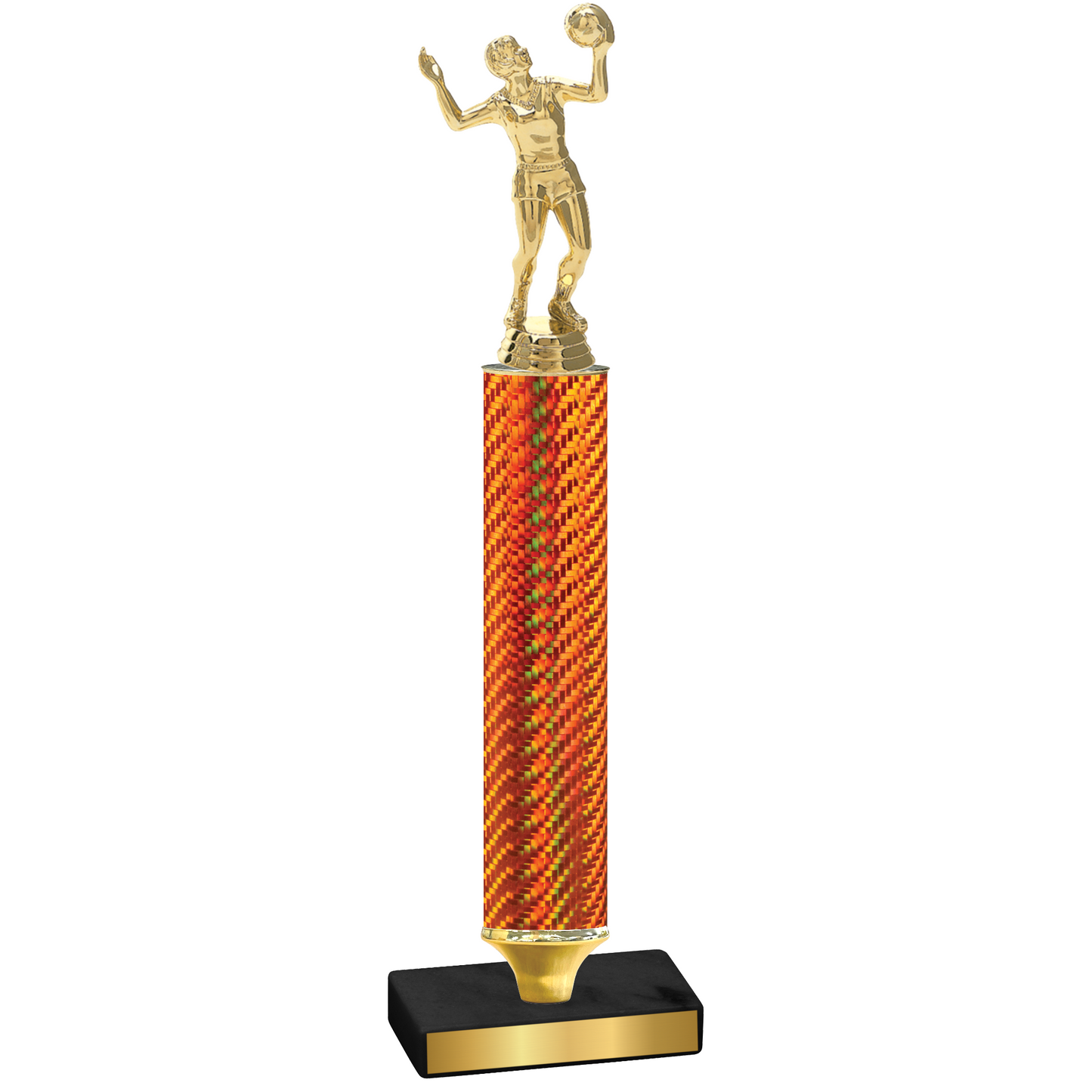 Value Orange Carbon Fiber Volleyball Trophy
