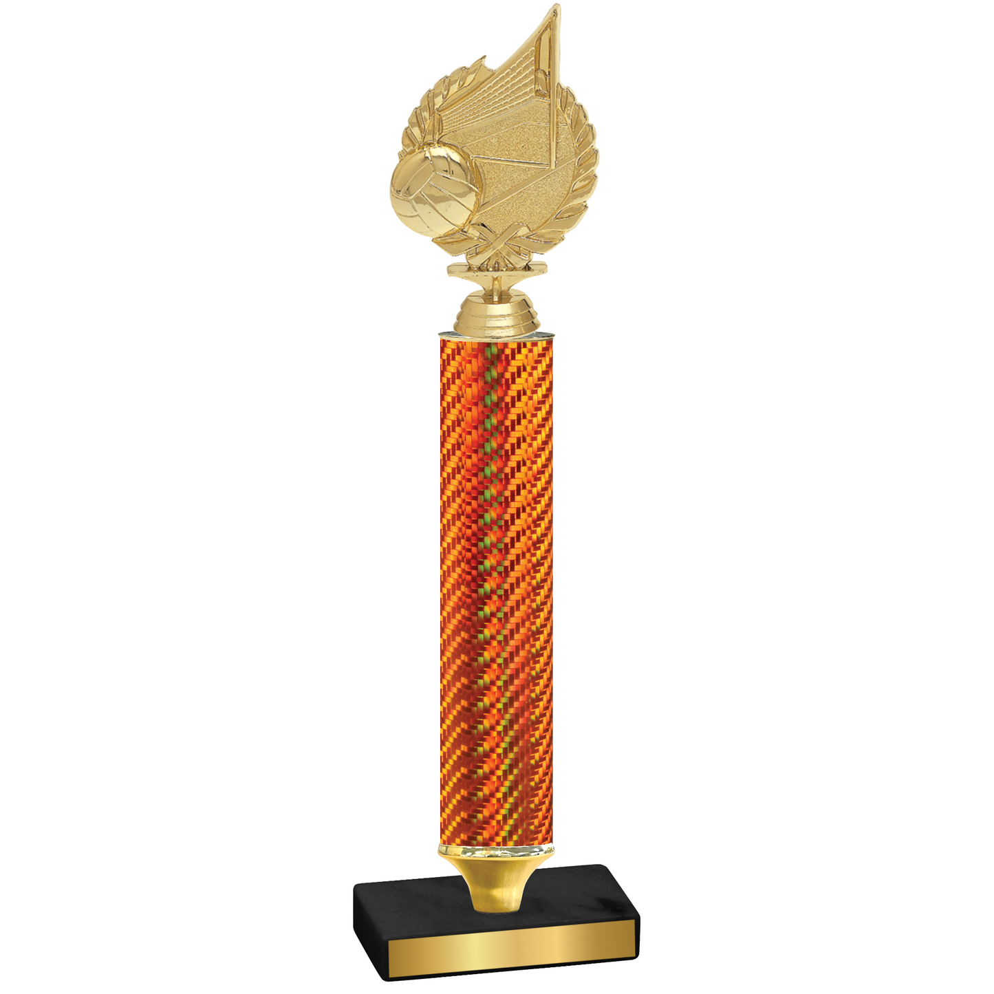 Value Orange Carbon Fiber Volleyball Trophy