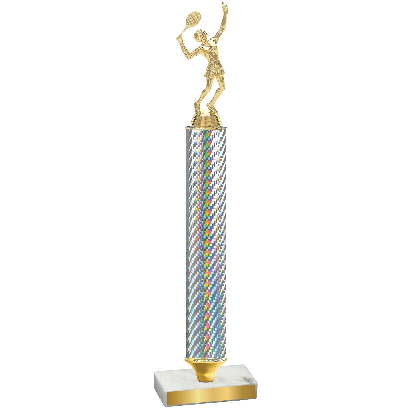 Value Silver Carbon Fiber Tennis Trophy