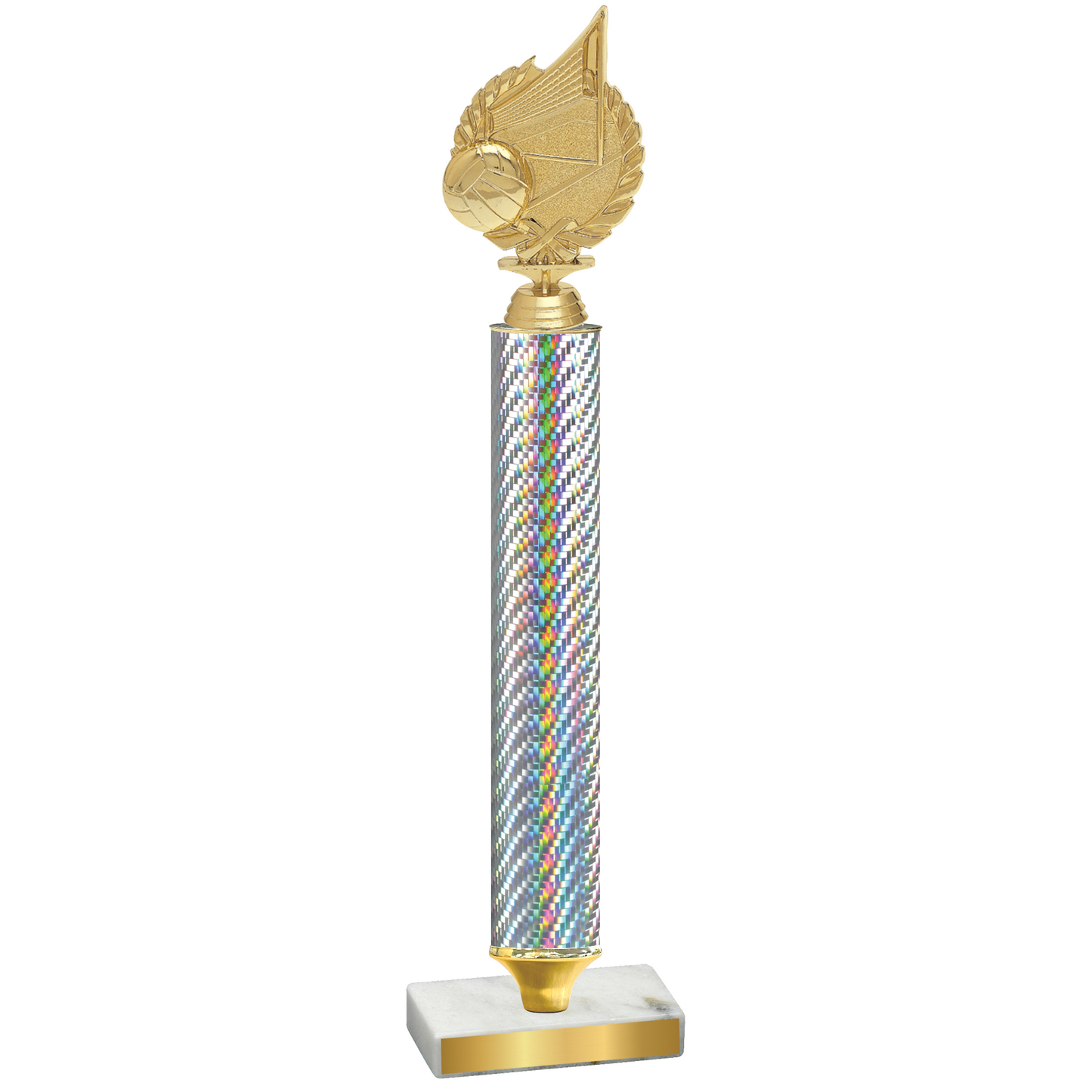 Value Silver Carbon Fiber Volleyball Trophy