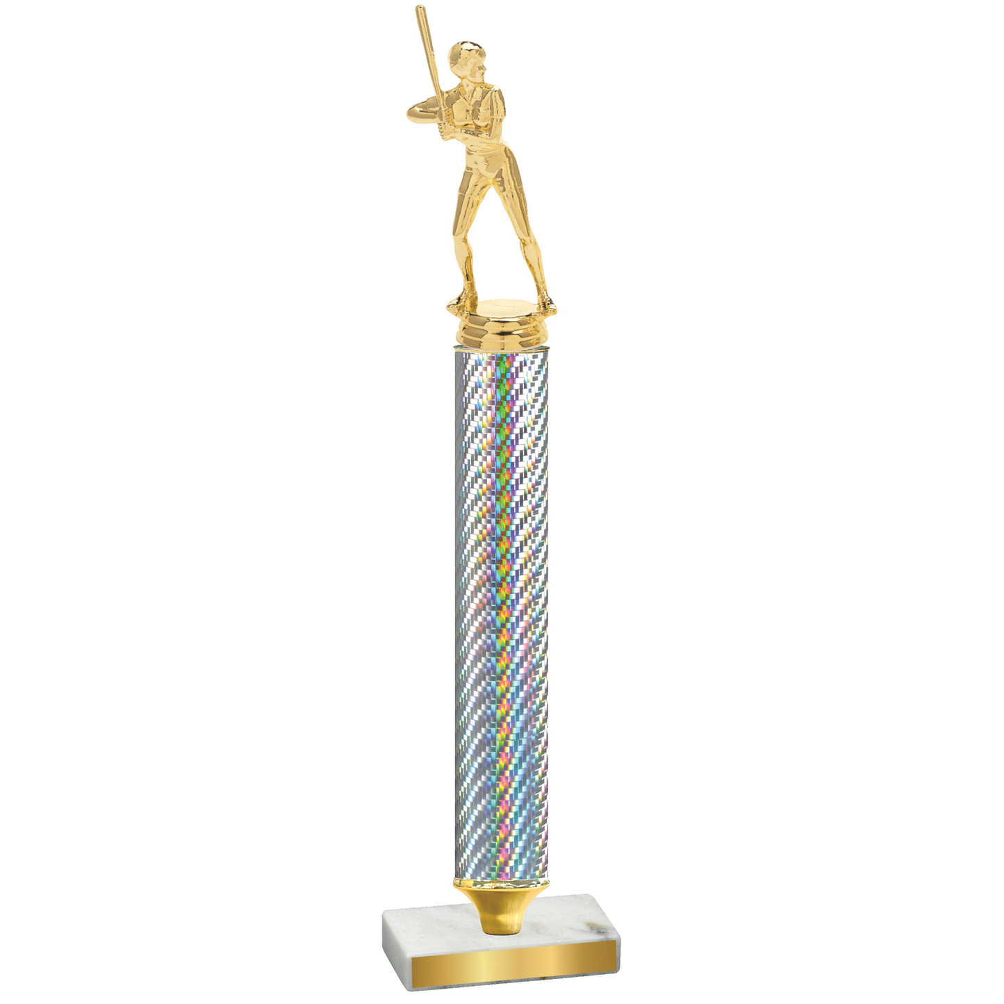 Value Silver Carbon Fiber Softball Trophy