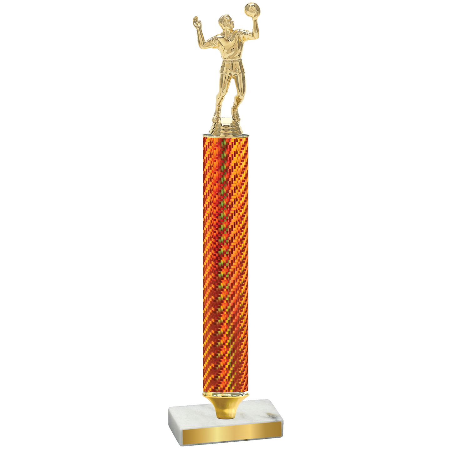 Value Orange Carbon Fiber Volleyball Trophy
