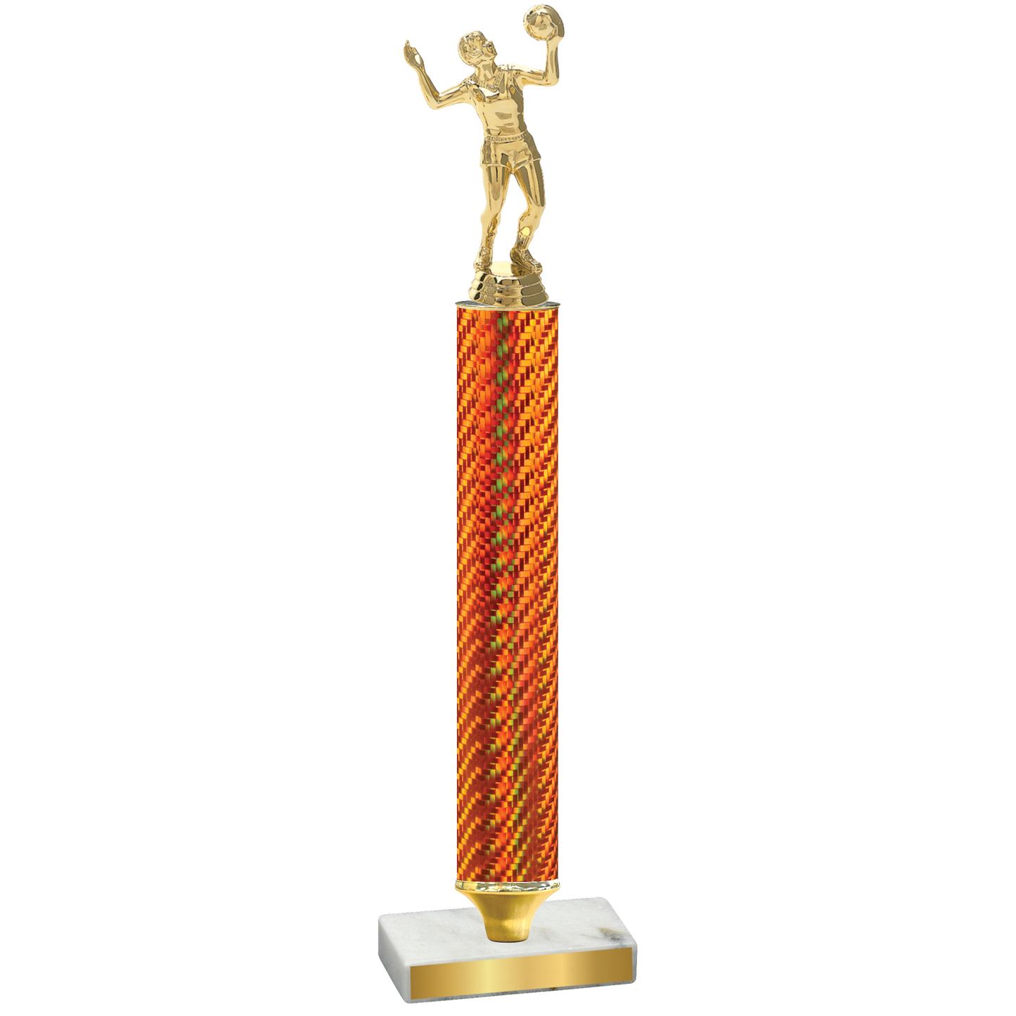 Value Orange Carbon Fiber Volleyball Trophy
