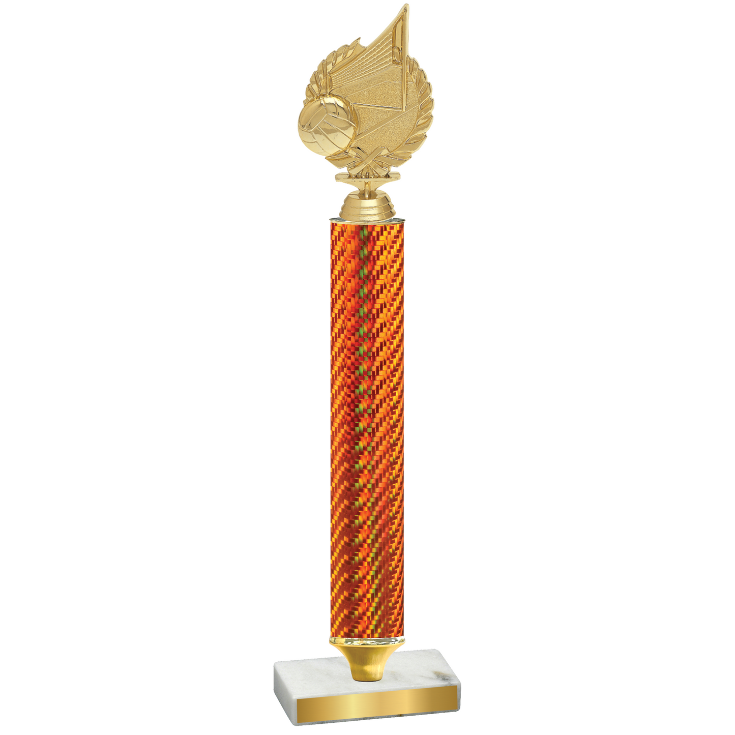 Value Orange Carbon Fiber Volleyball Trophy