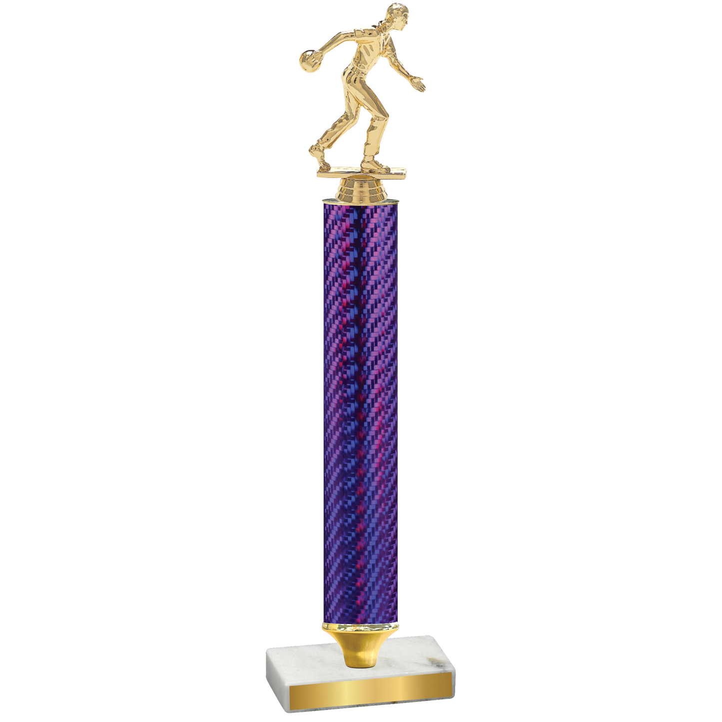 Value Purple Carbon Fiber Bowling Trophy