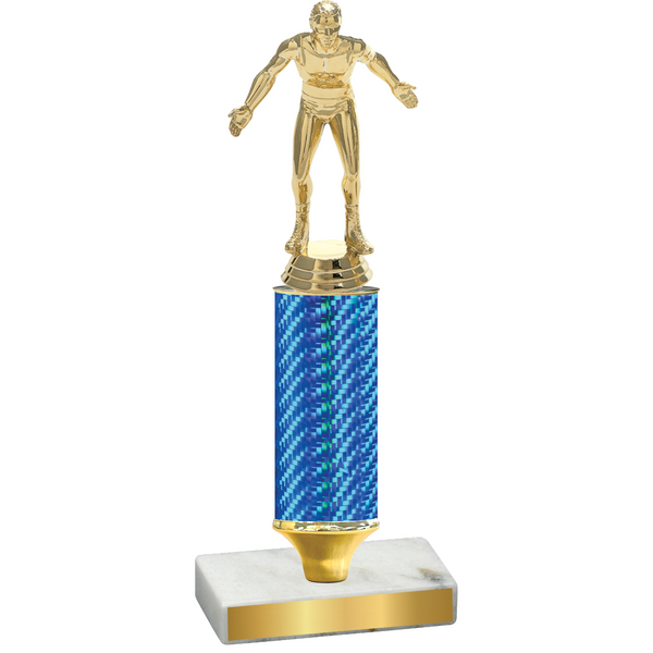 Value Blue Carbon Fiber Wrestling Trophy