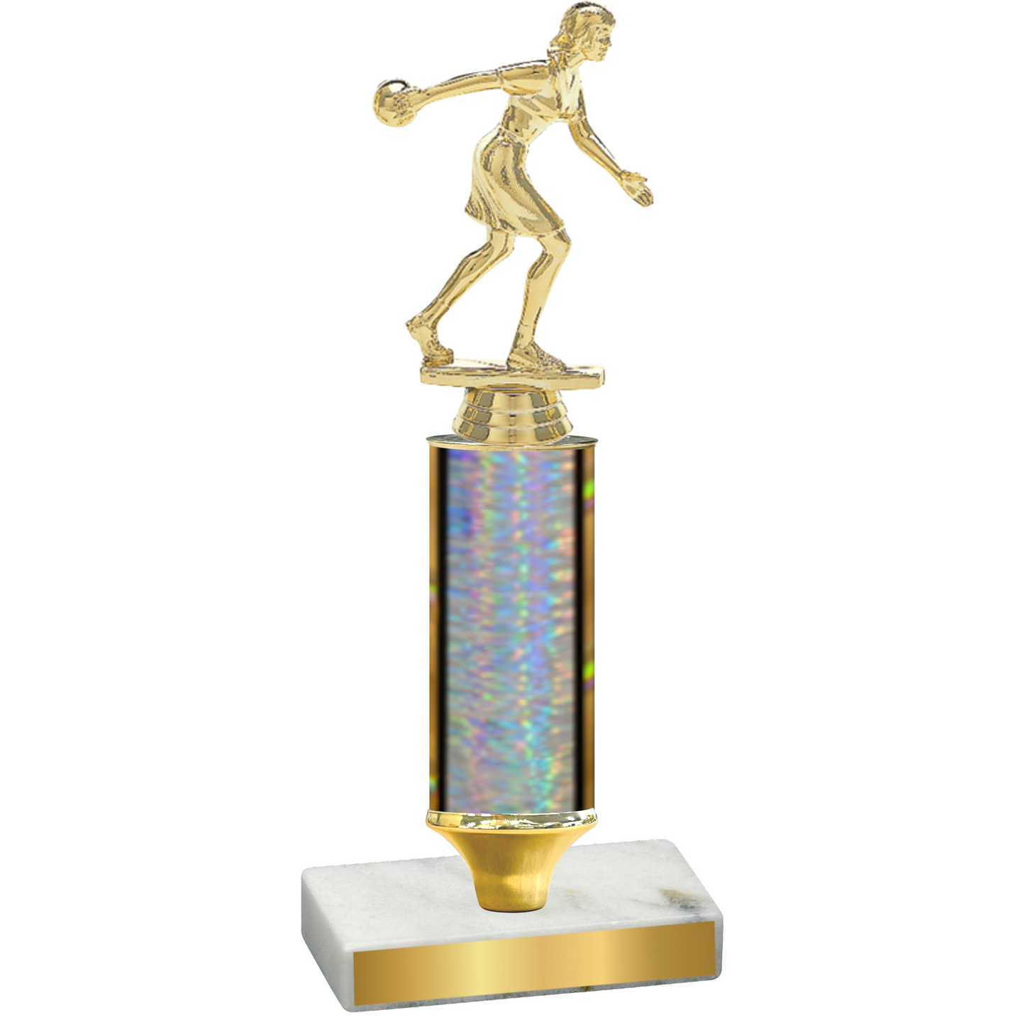 Value Silver Glacier Bowling Trophy