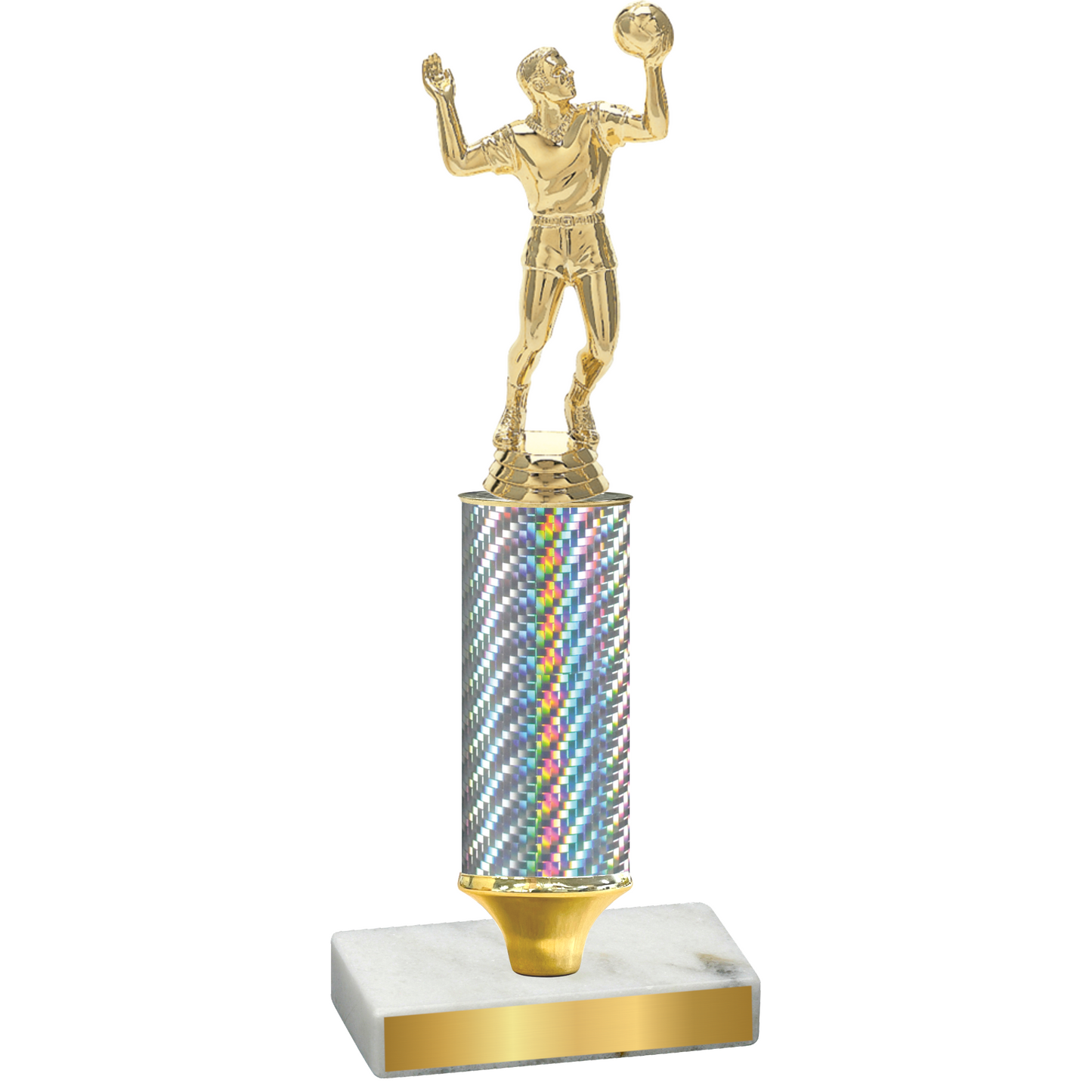 Value Silver Carbon Fiber Volleyball Trophy