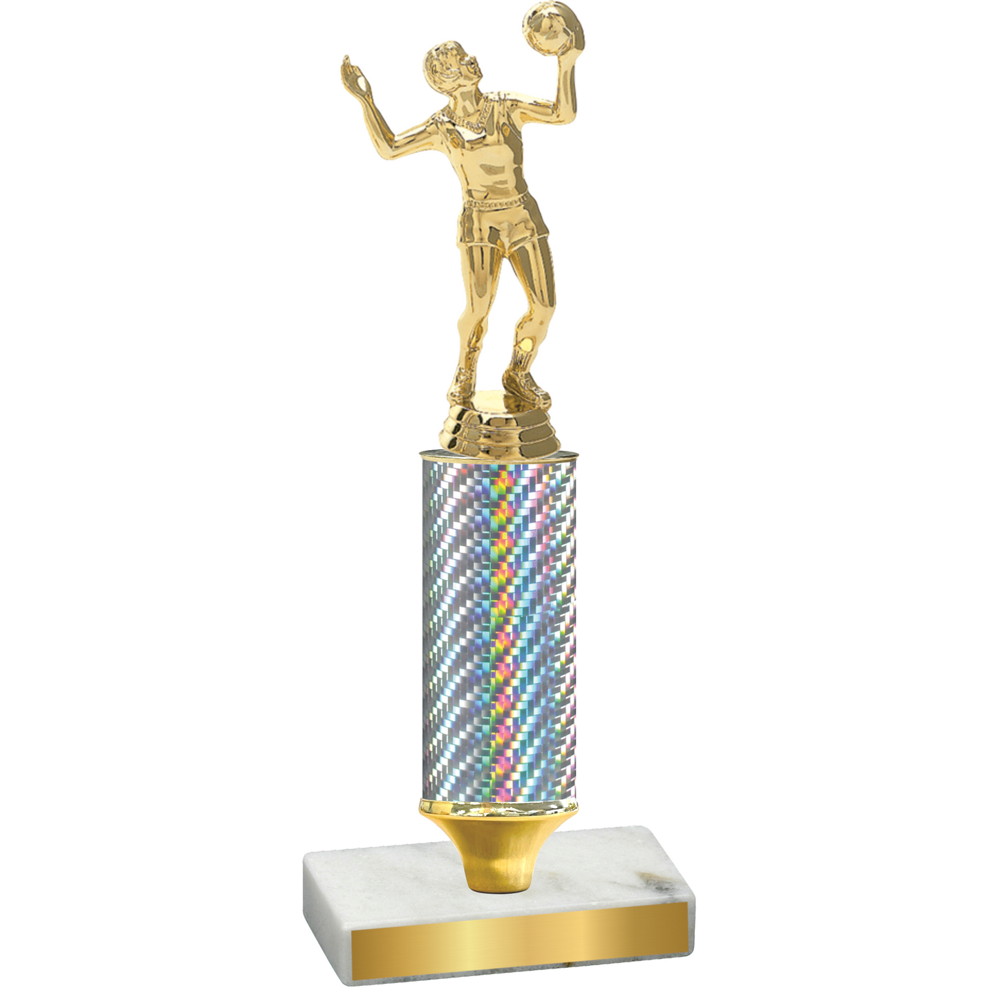 Value Silver Carbon Fiber Volleyball Trophy