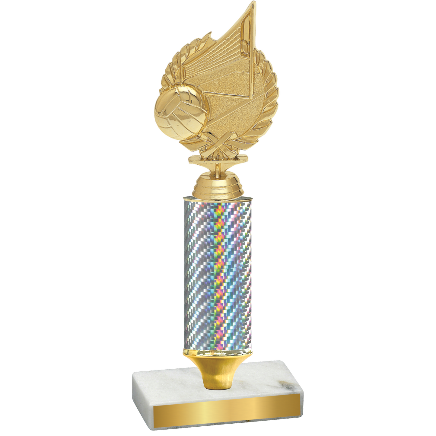 Value Silver Carbon Fiber Volleyball Trophy