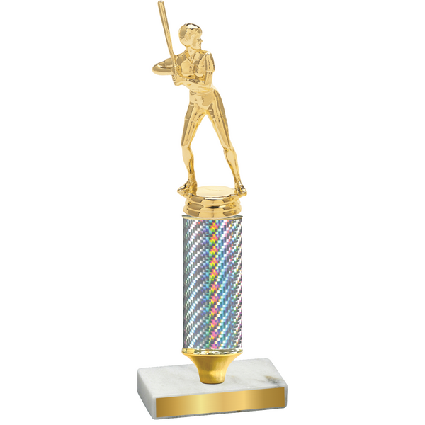 Value Silver Carbon Fiber Softball Trophy