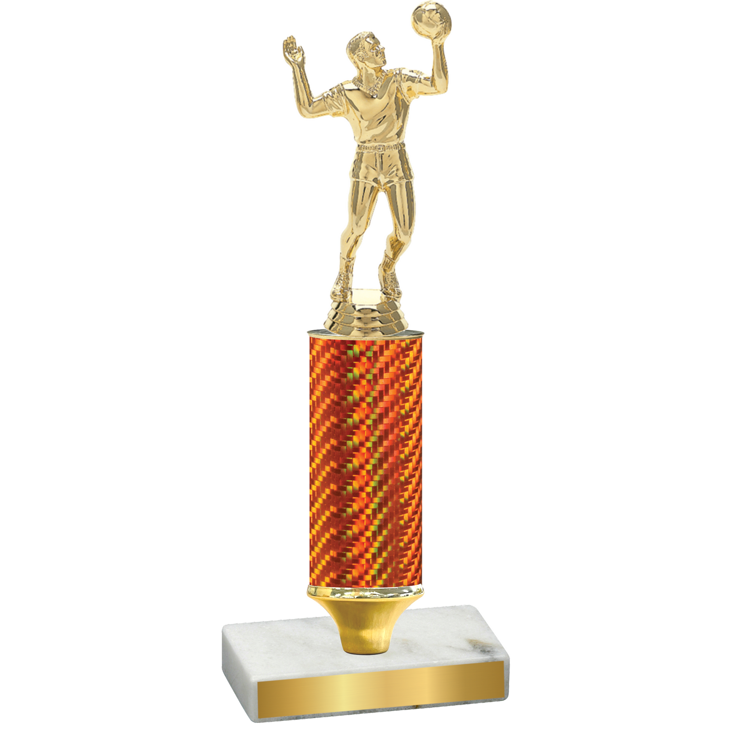 Value Orange Carbon Fiber Volleyball Trophy