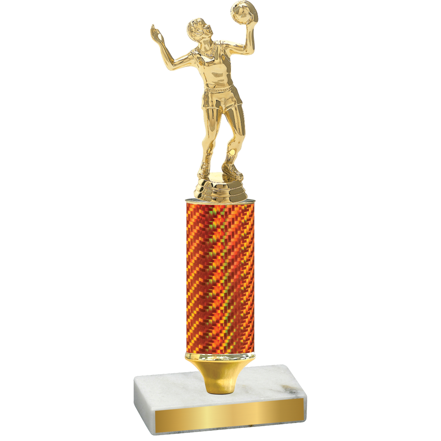 Value Orange Carbon Fiber Volleyball Trophy