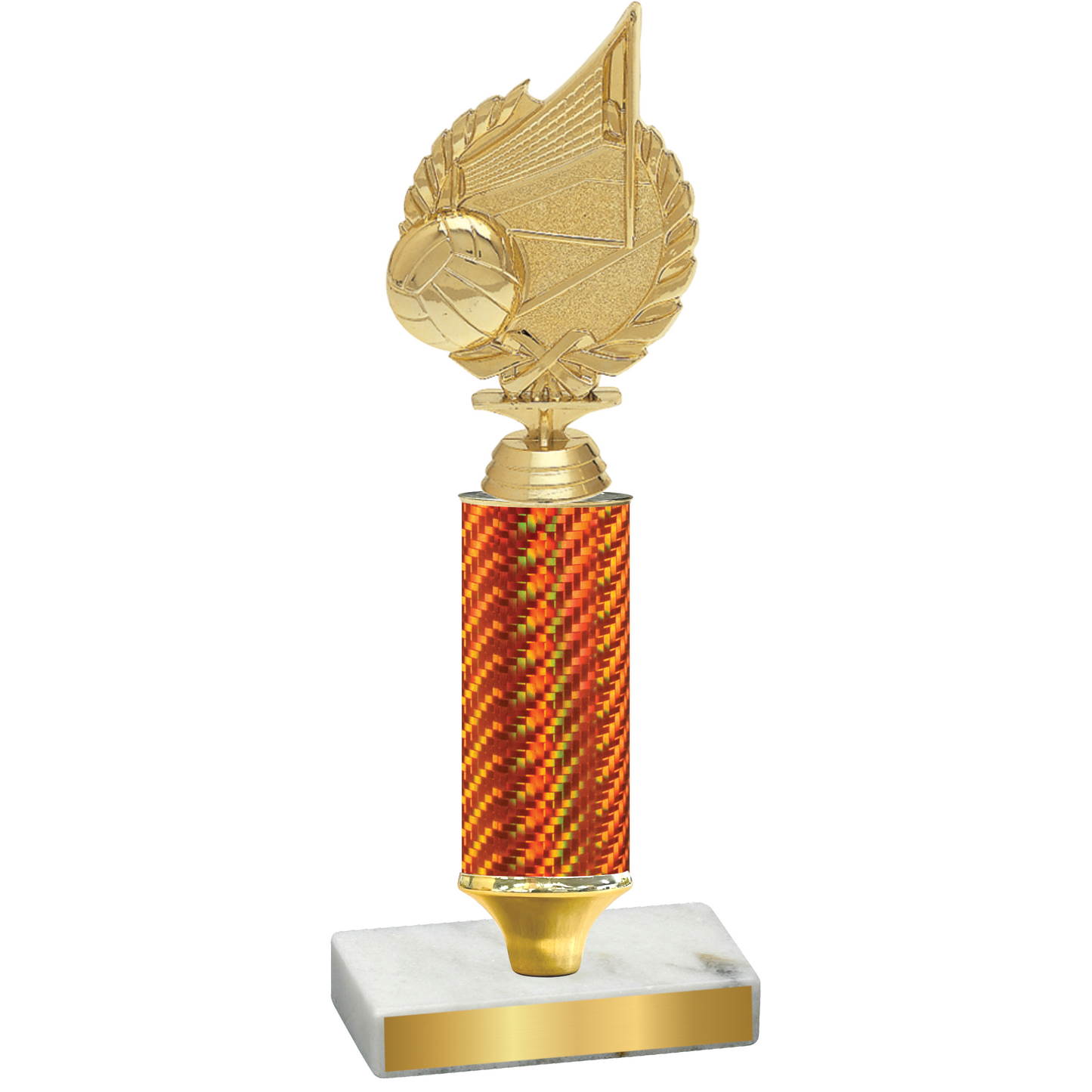 Value Orange Carbon Fiber Volleyball Trophy