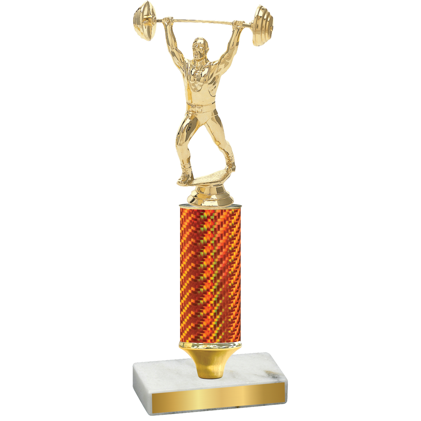 Value Orange Carbon Fiber Weights Trophy