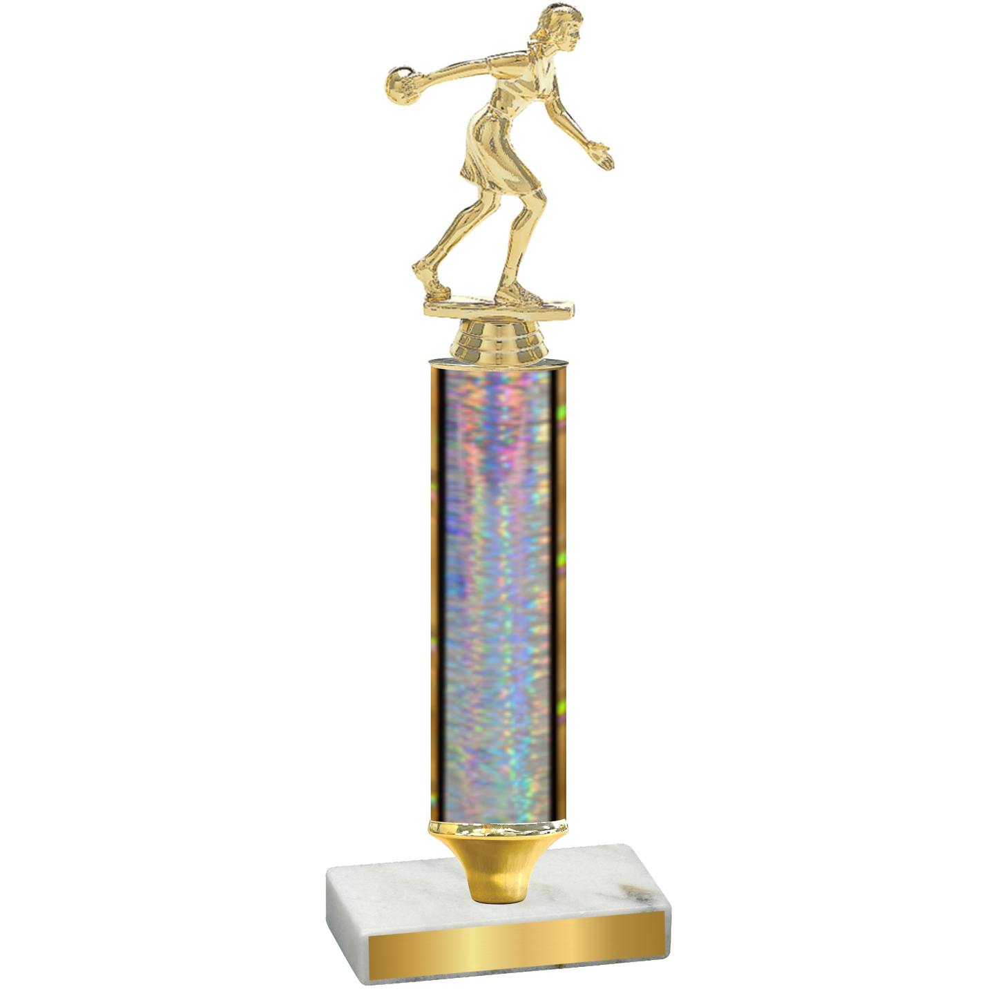 Value Silver Glacier Bowling Trophy