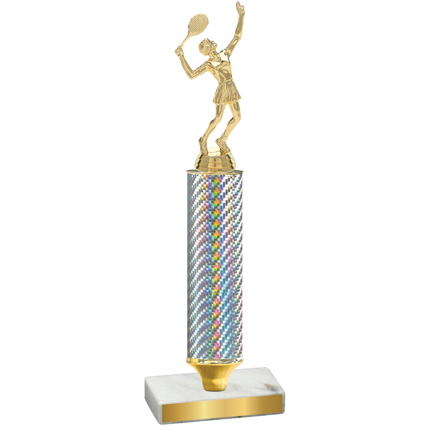 Value Silver Carbon Fiber Tennis Trophy