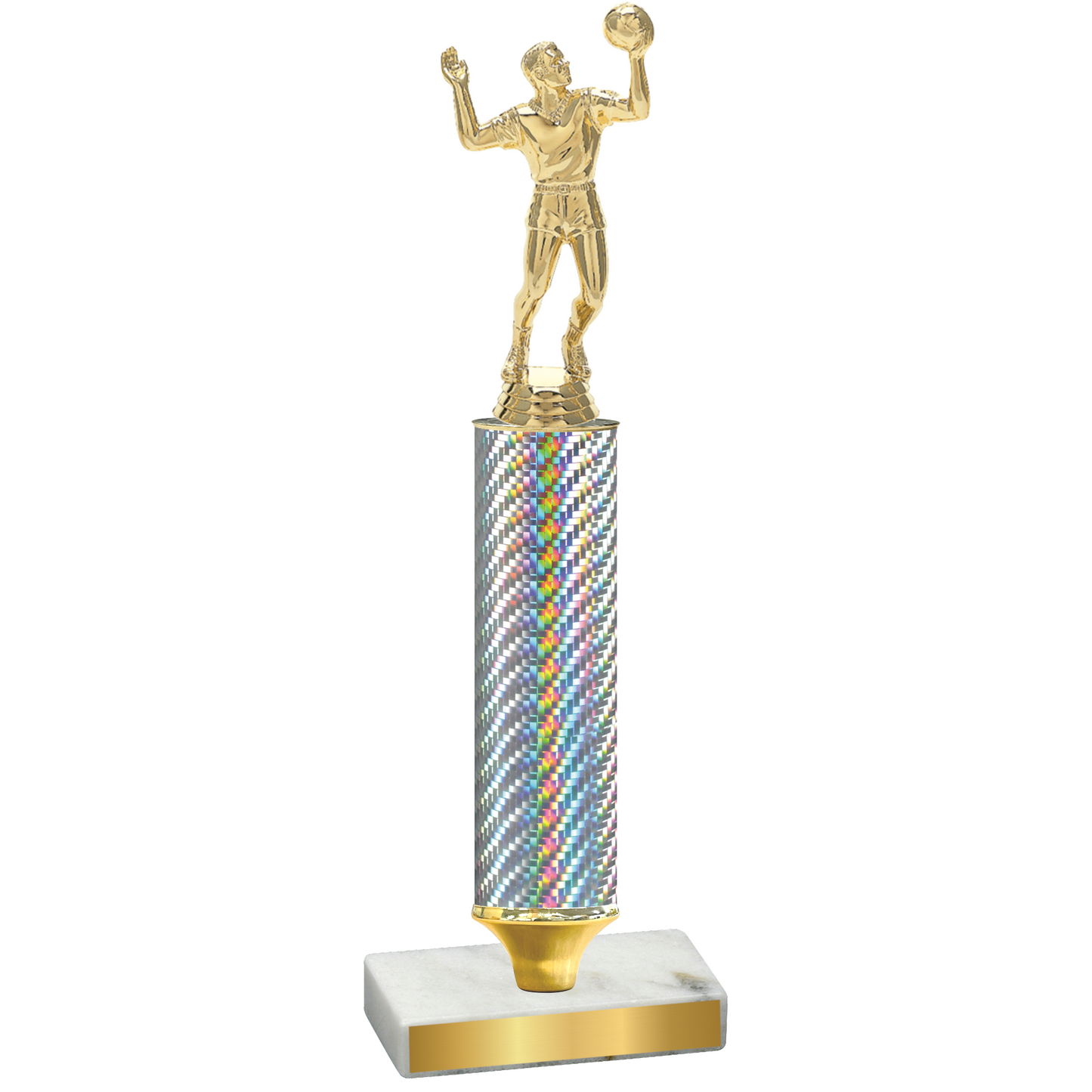 Value Silver Carbon Fiber Volleyball Trophy