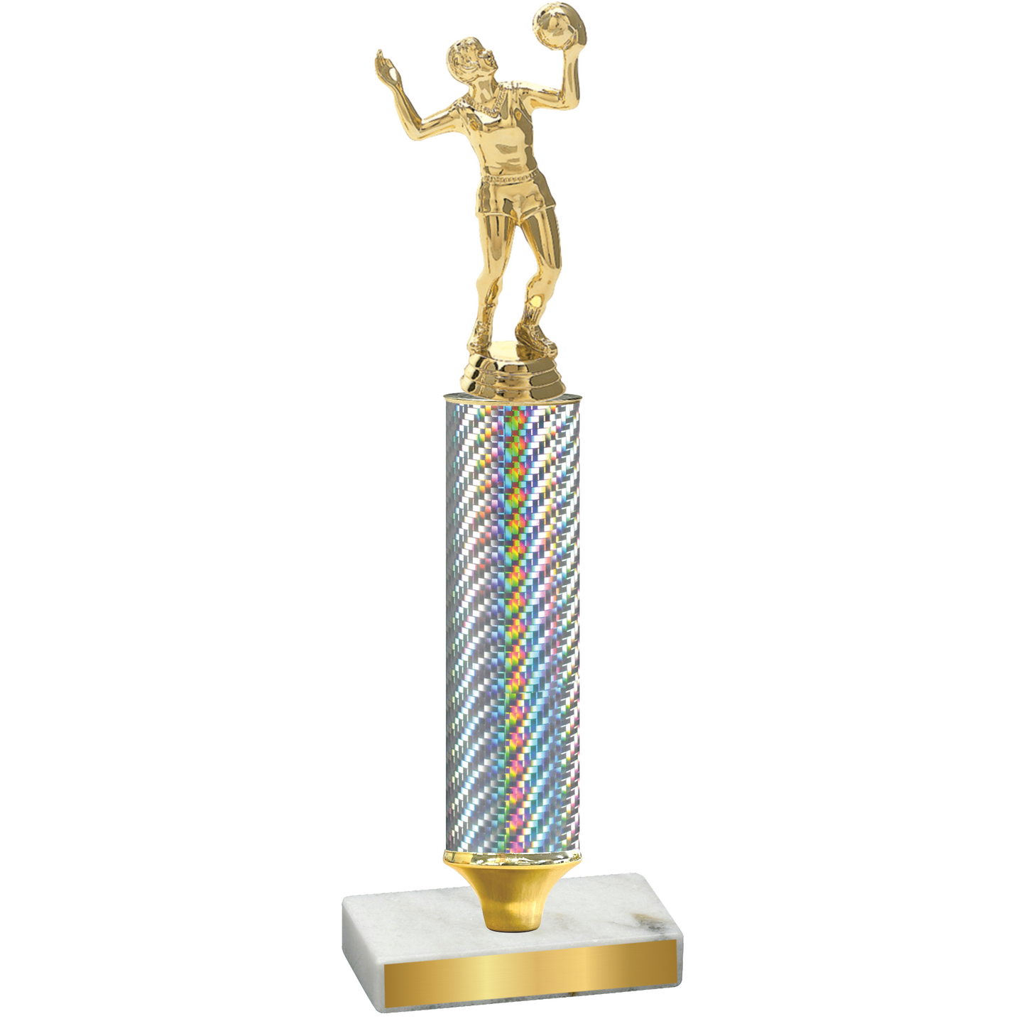 Value Silver Carbon Fiber Volleyball Trophy