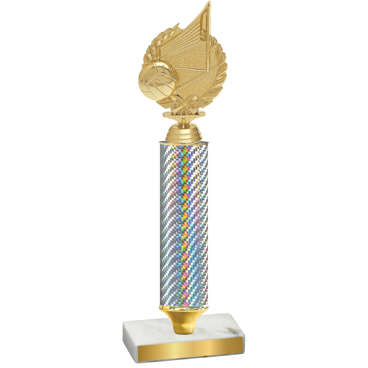 Value Silver Carbon Fiber Volleyball Trophy