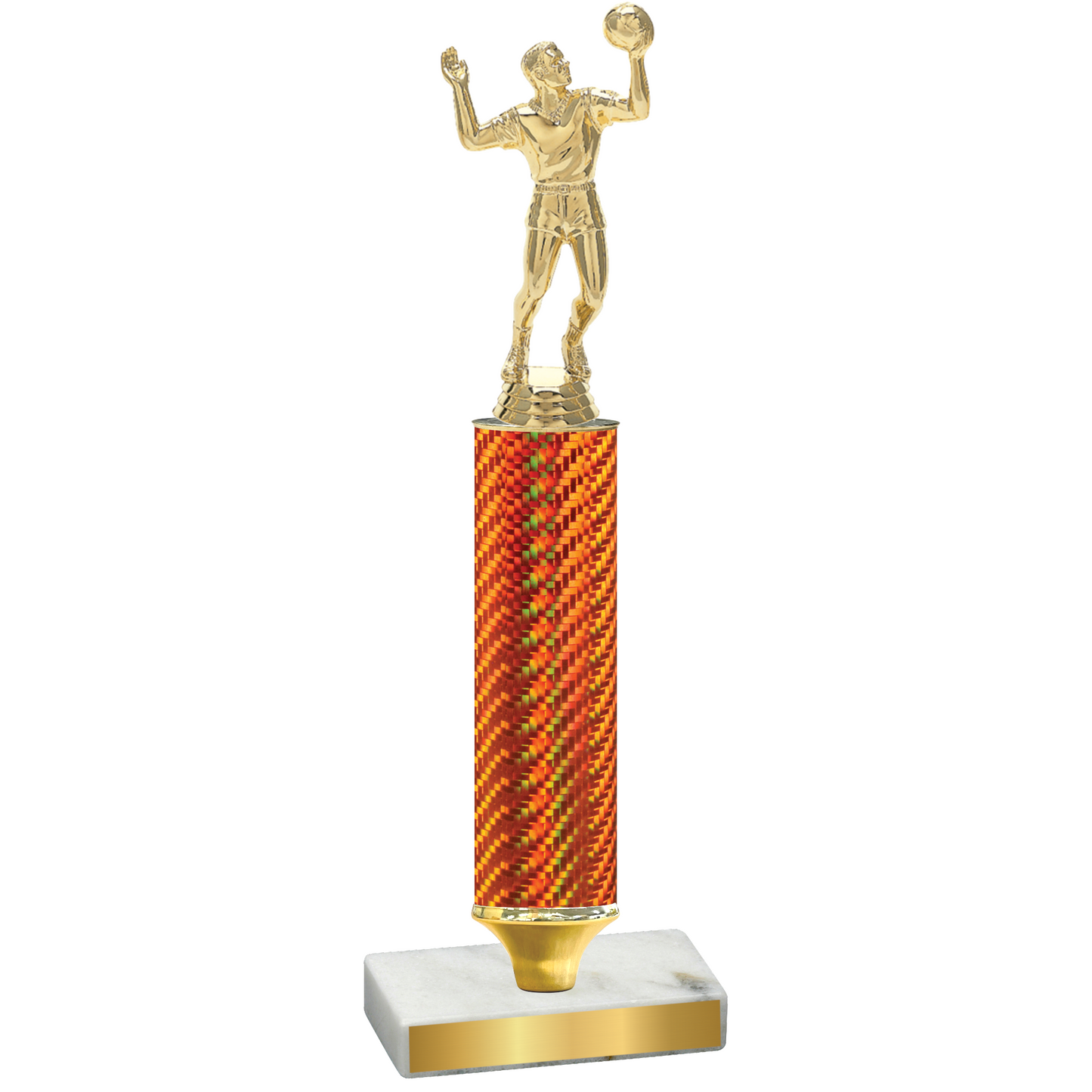 Value Orange Carbon Fiber Volleyball Trophy