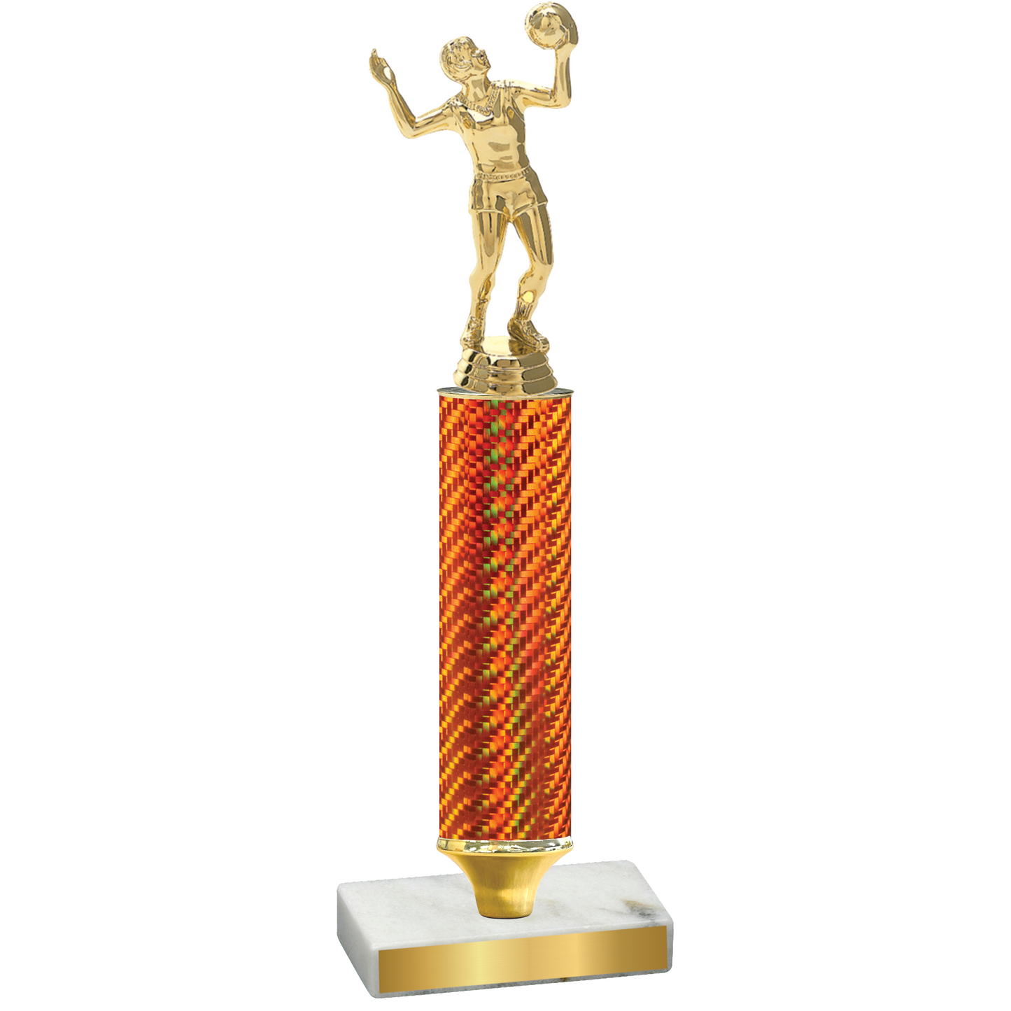 Value Orange Carbon Fiber Volleyball Trophy