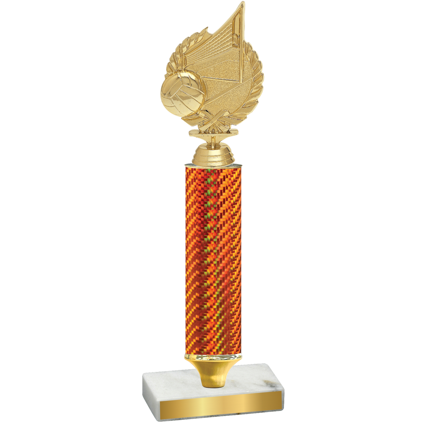 Value Orange Carbon Fiber Volleyball Trophy