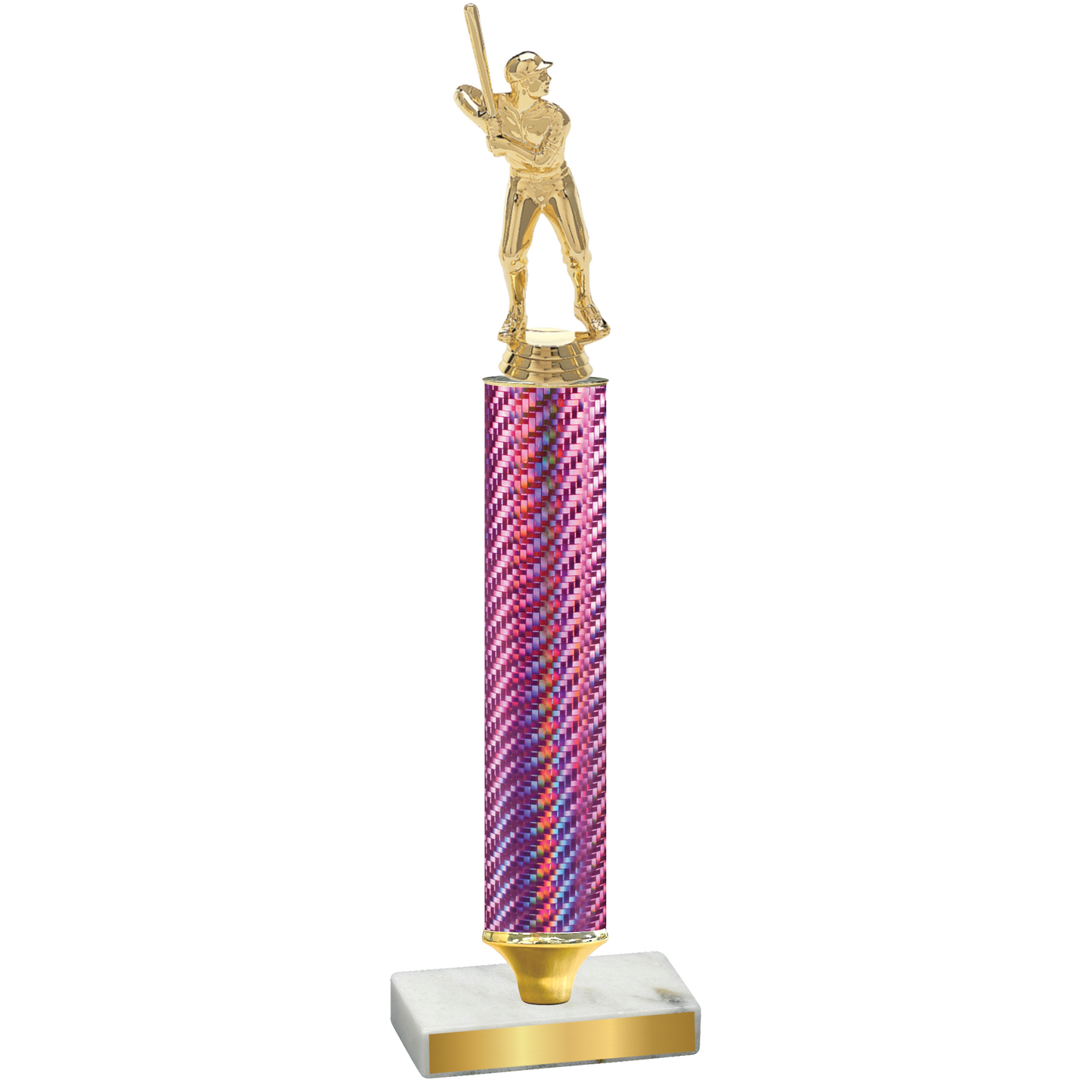 Value Pink Carbon Fiber Baseball Trophy