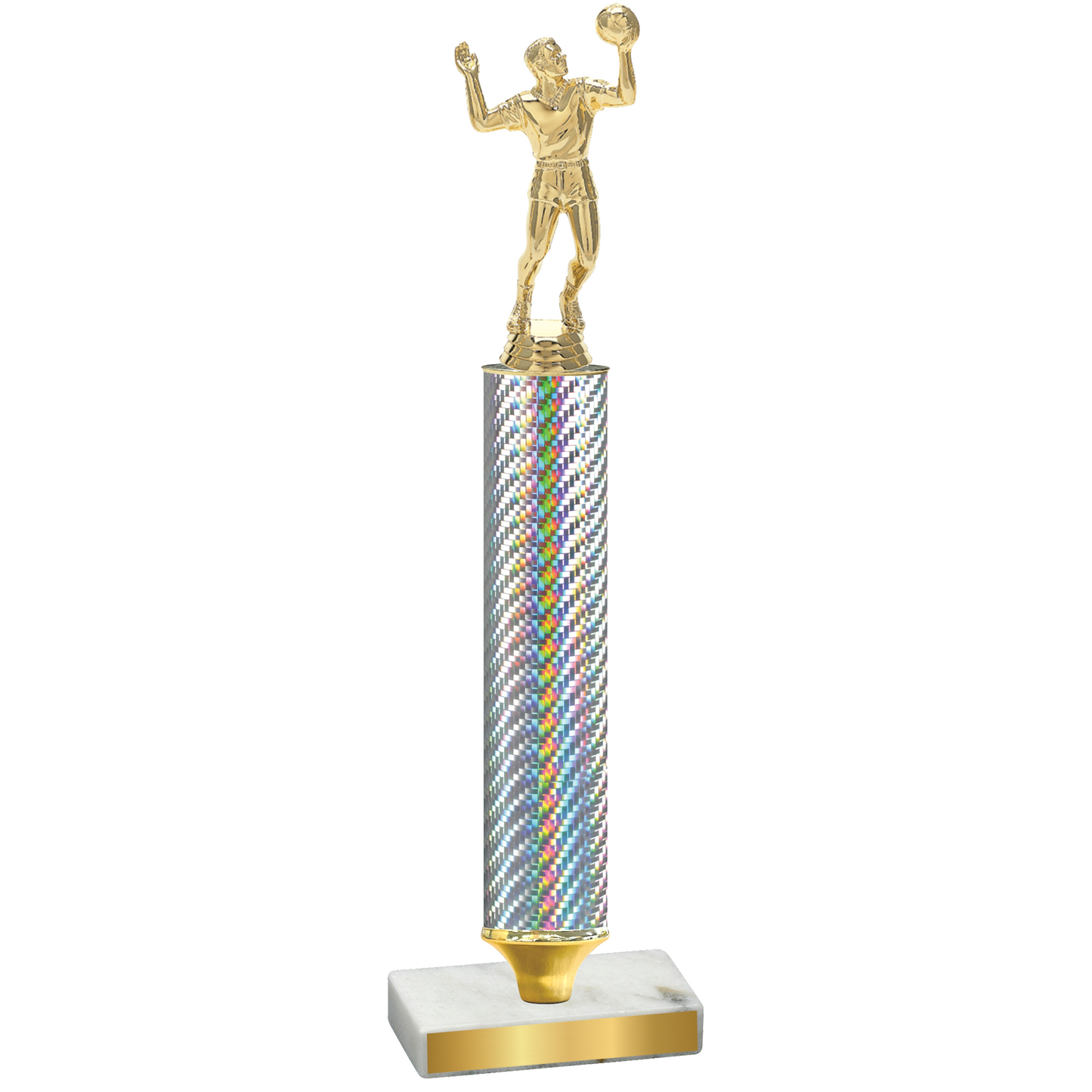 Value Silver Carbon Fiber Volleyball Trophy