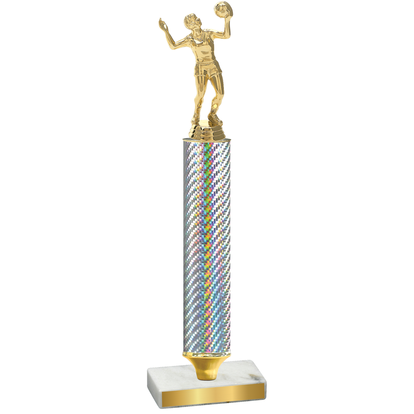 Value Silver Carbon Fiber Volleyball Trophy